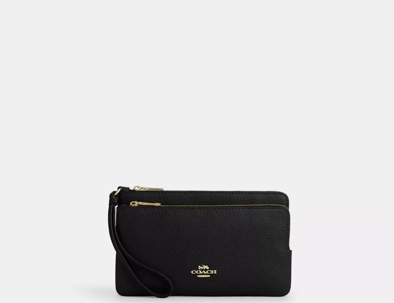 Coach Double Zip Wallet - Gold/Black - My Suti