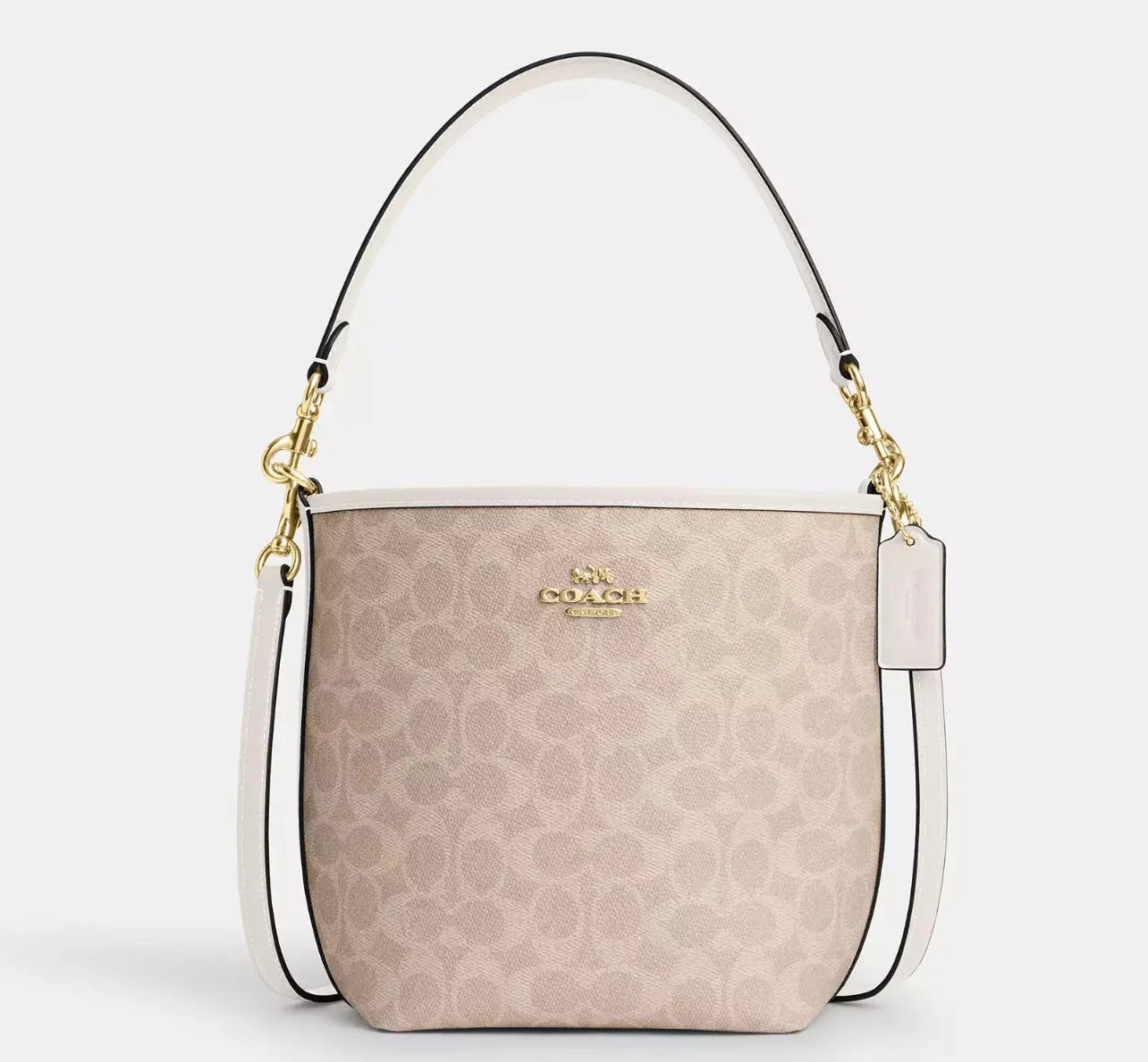 Coach City Bucket Bag In Signature - Gold/Sand/Chalk - My Suti