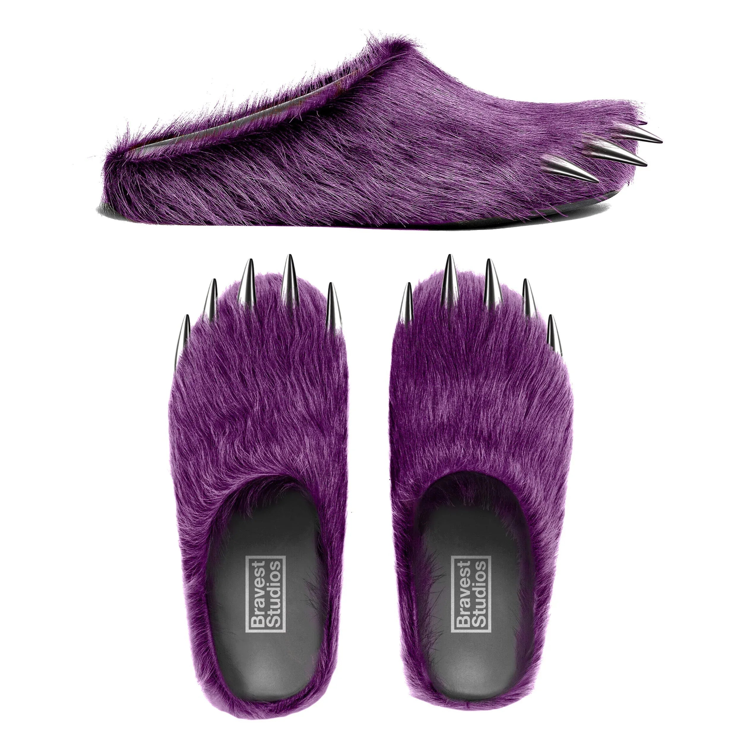 PURPLE BEAR CLAW MULES - My Suti PURPLE BEAR CLAW MULES - My Suti