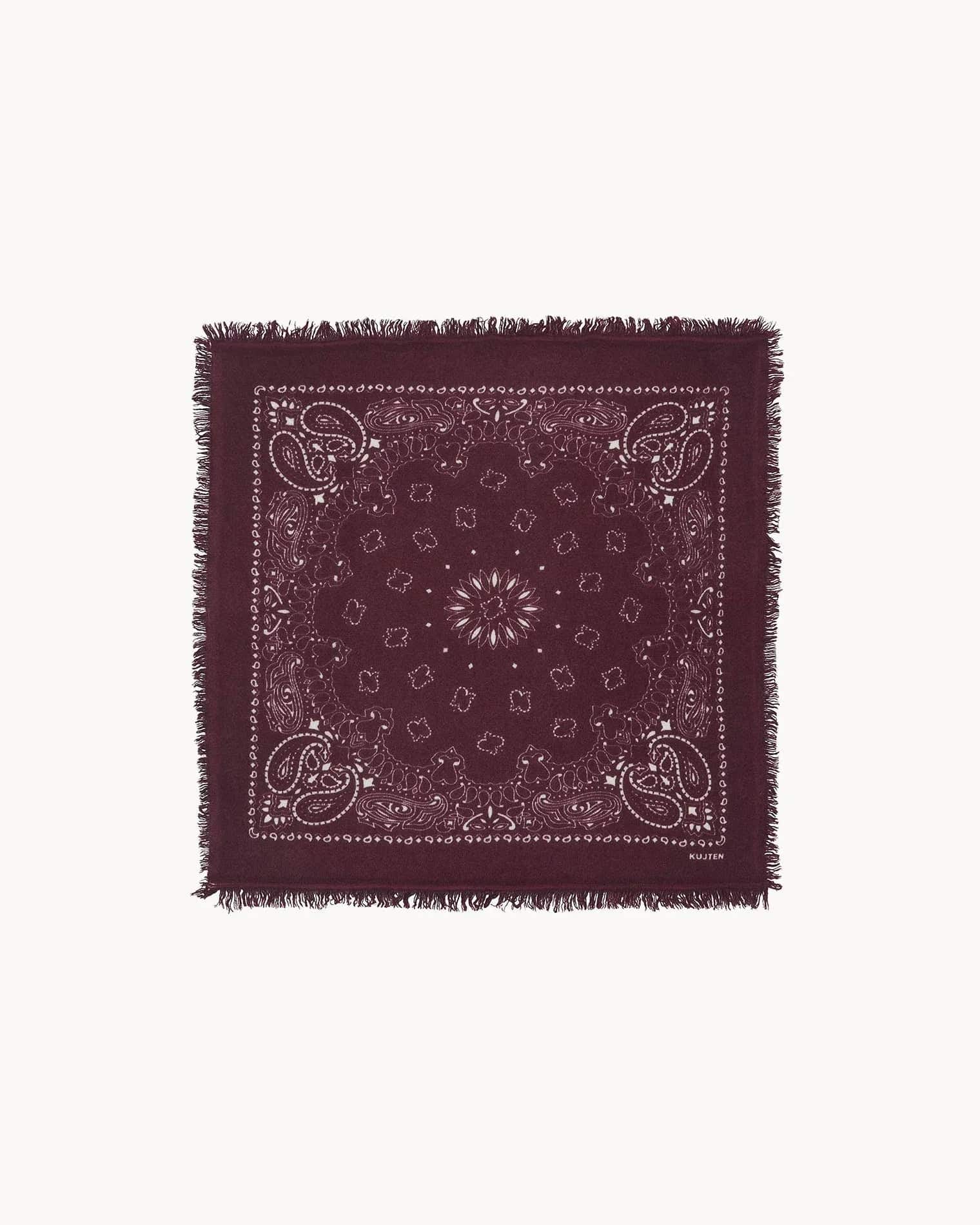 KUJTEN Small Bandana Hachi Burgundy - Bandana - My Suti
