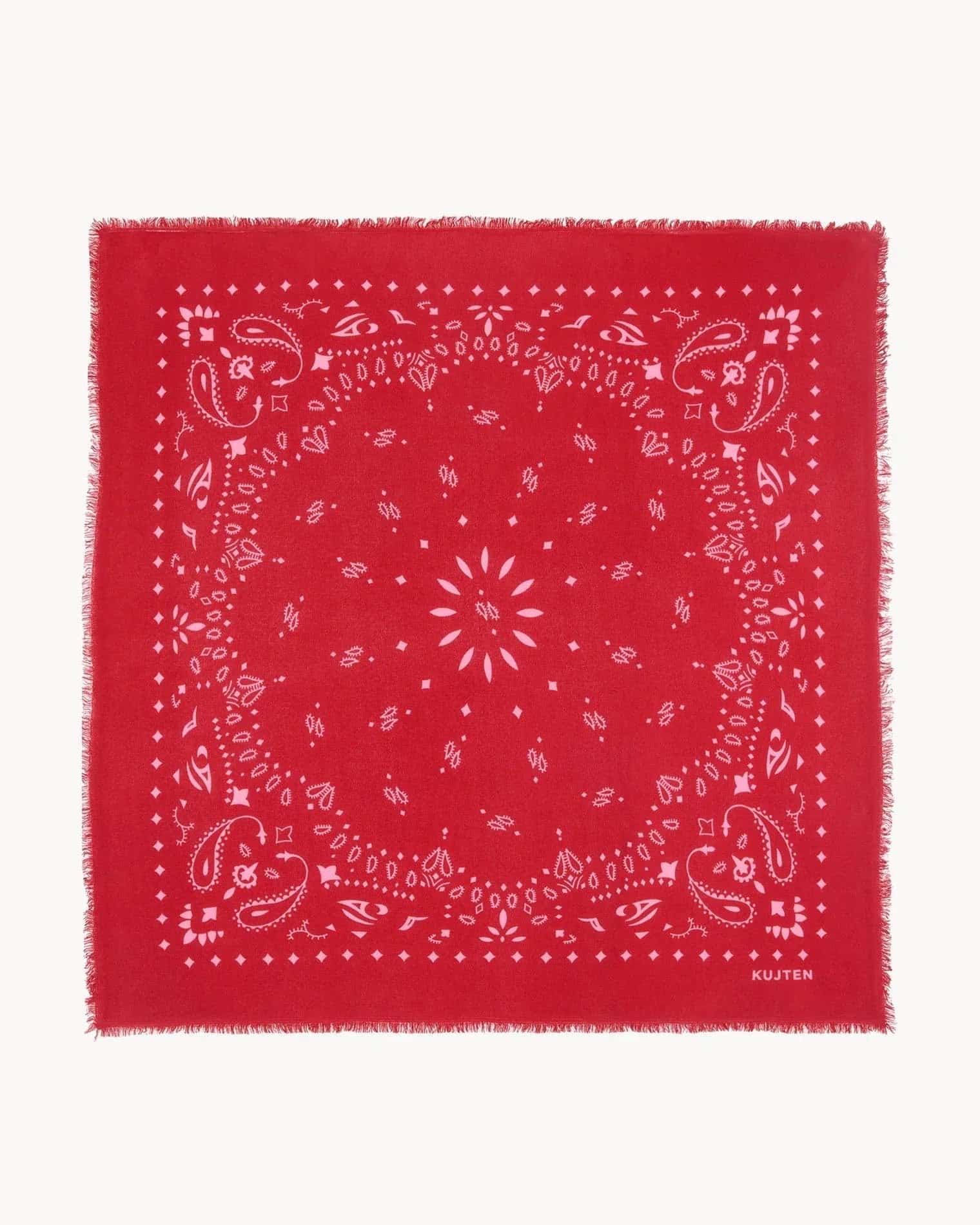 KUJTEN Bandana Hachiko Red Flag / Candy Pink - Bandana - My Suti