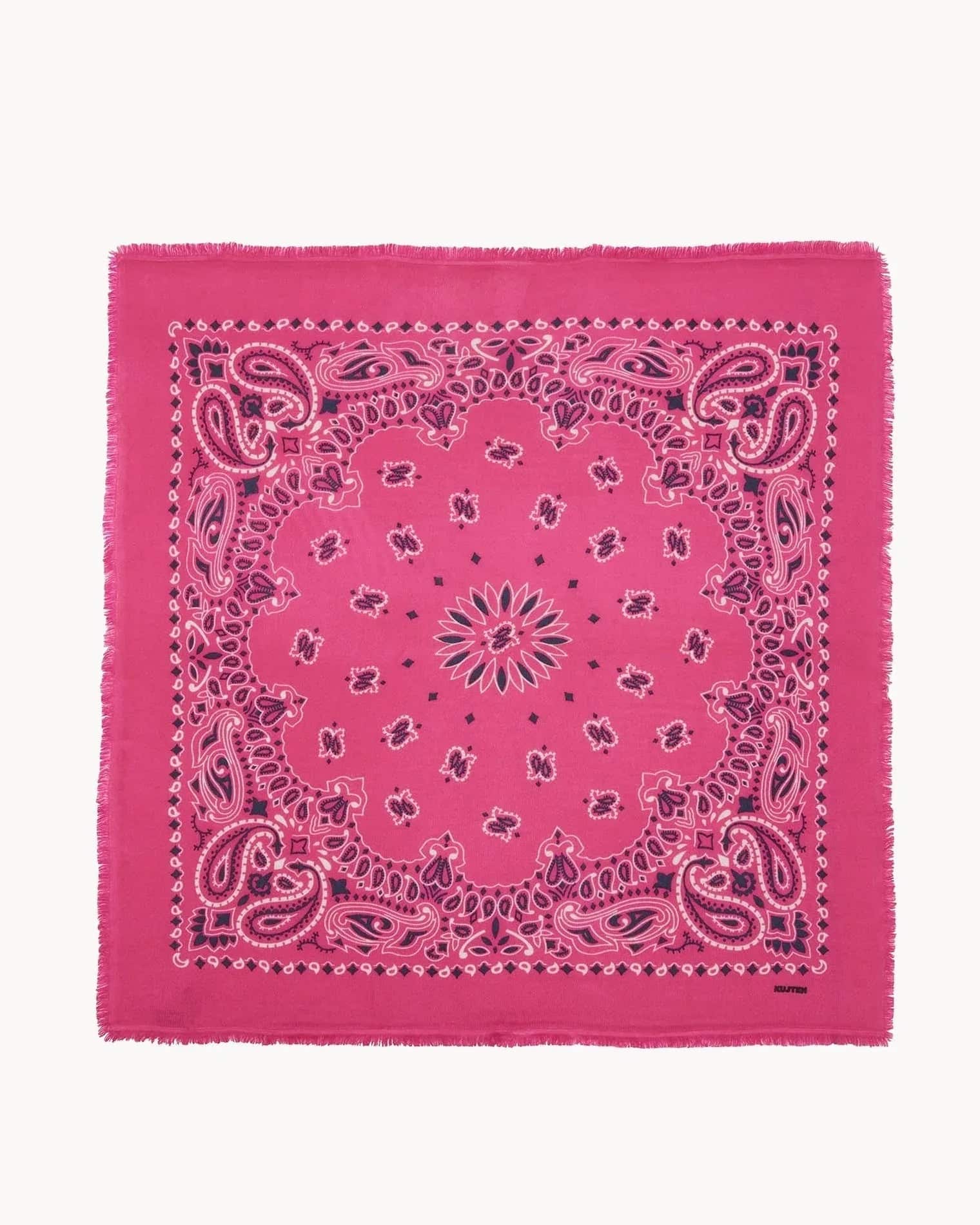 KUJTEN Large Bandana Hachiko Bico Fluorescent Pink - Bandana - My Suti