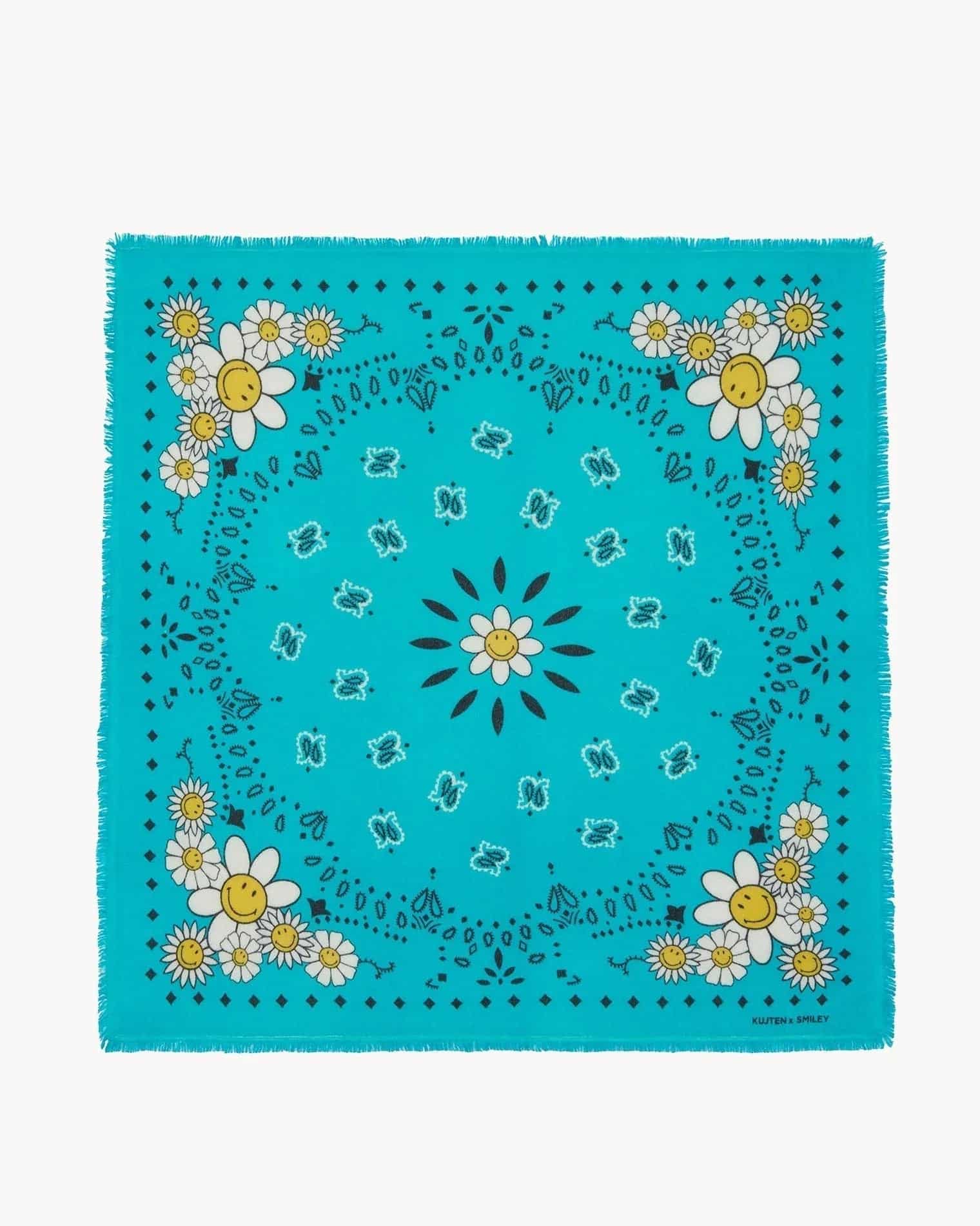 KUJTEN Bandana Hachiko Bico Smiley Turquoise Green - Bandana - My Suti