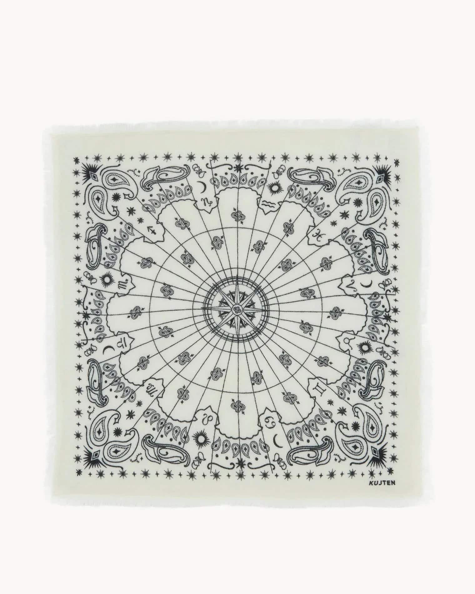KUJTEN Large Bandana Hachiko Astro White - Bandana - My Suti