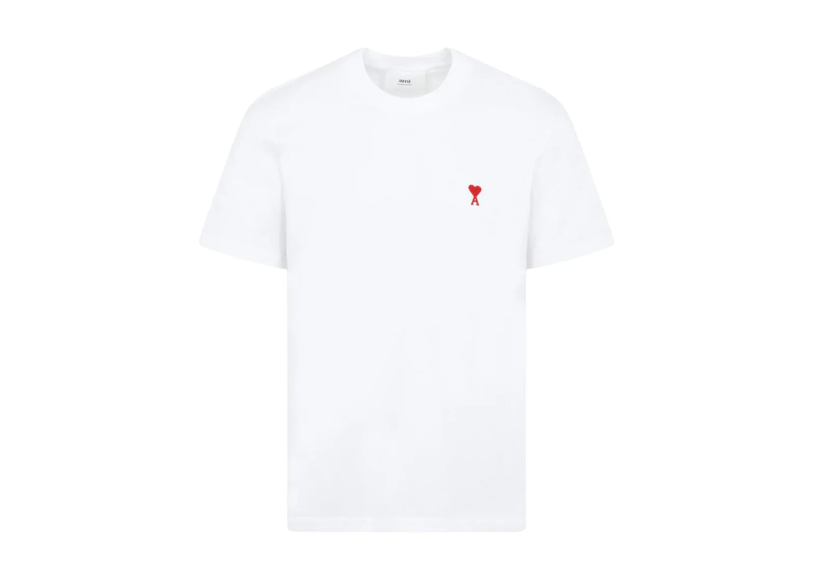 Ami Paris Ami De Coeur Classic Fit T-Shirt White/Red - My Suti
