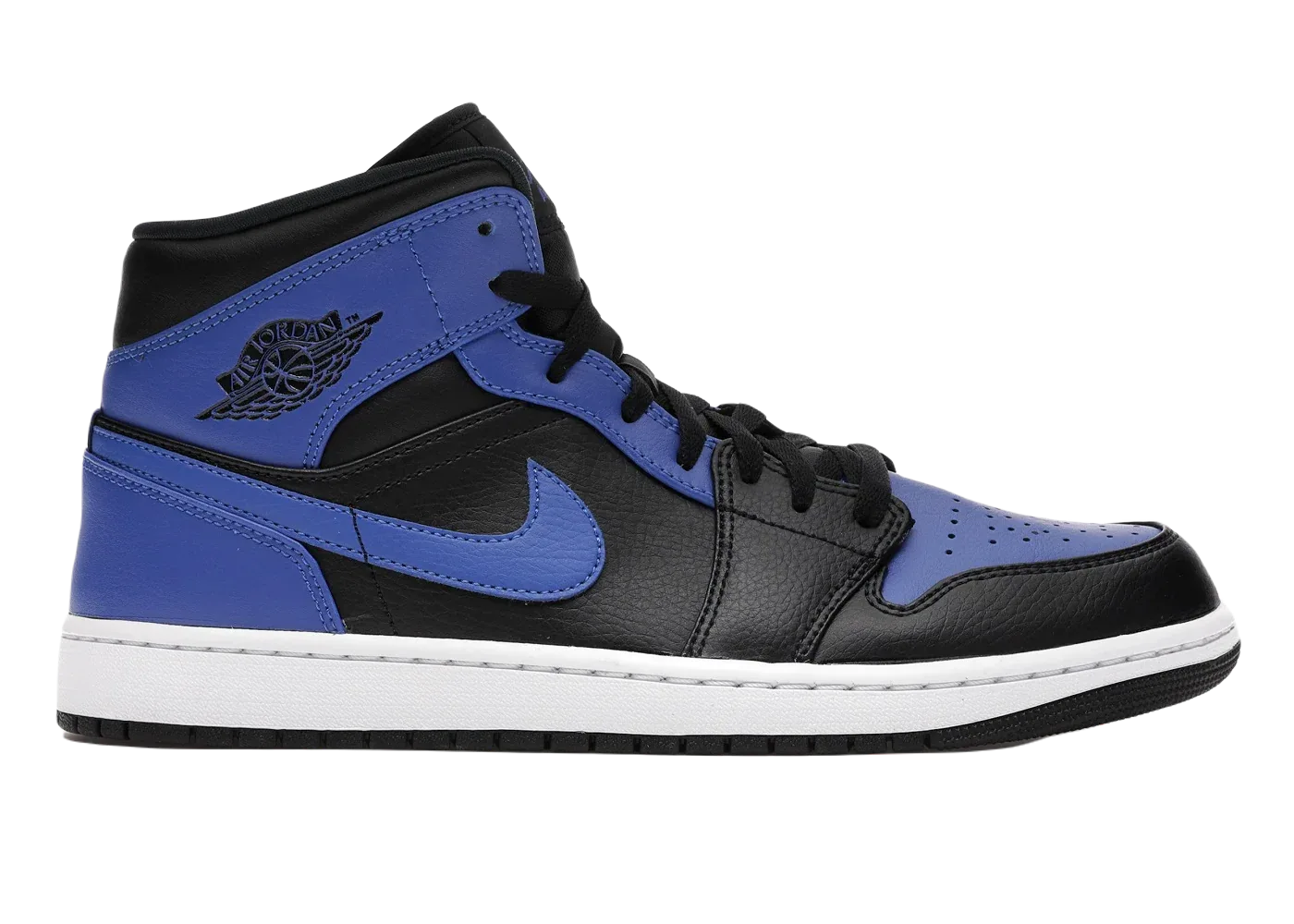 Nike Air Jordan 1 Mid Hyper Royal Tumbled Leather - My Suti
