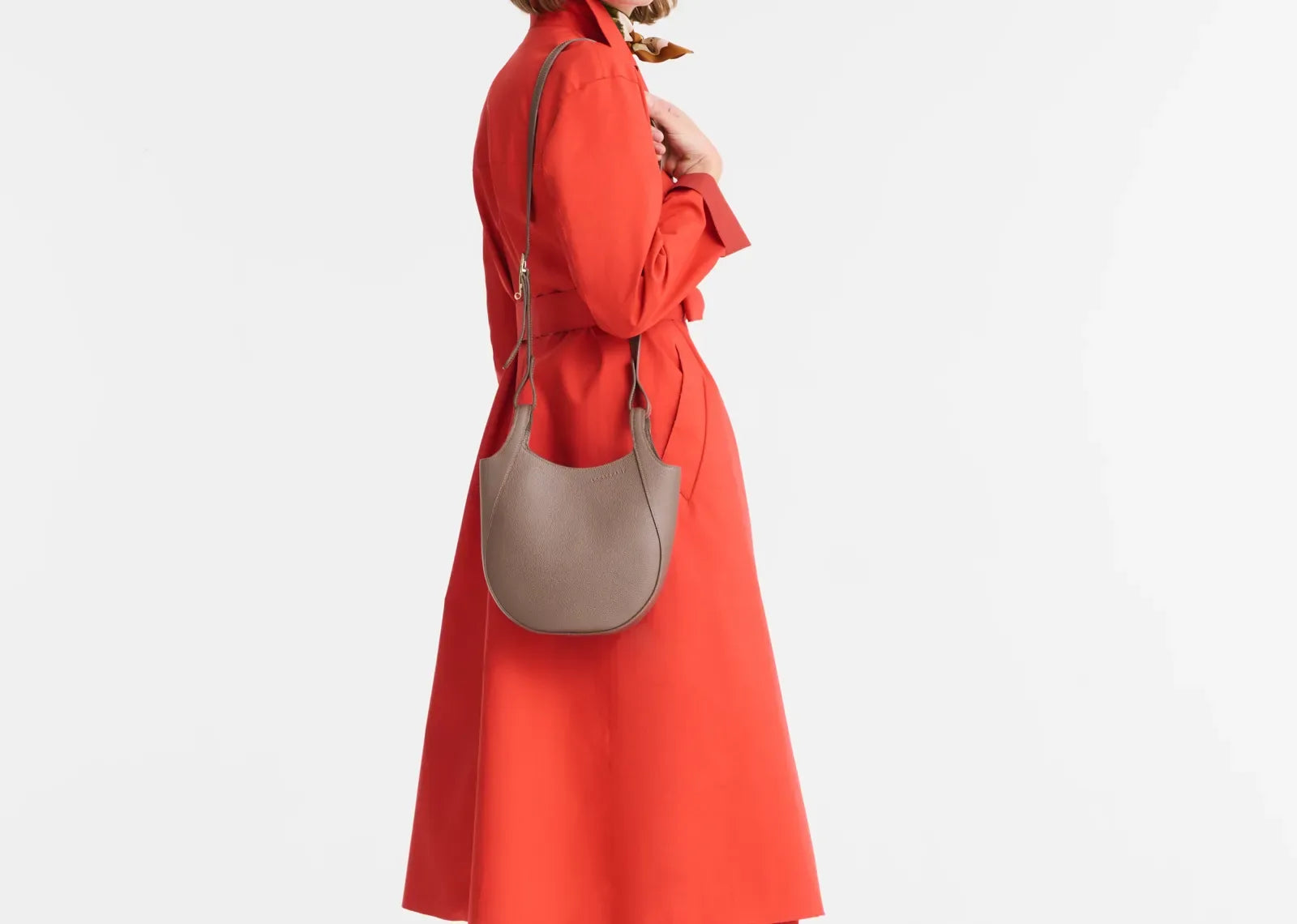 Longchamp Le Foulonné Small Crossbody Bag Taupe - My Suti