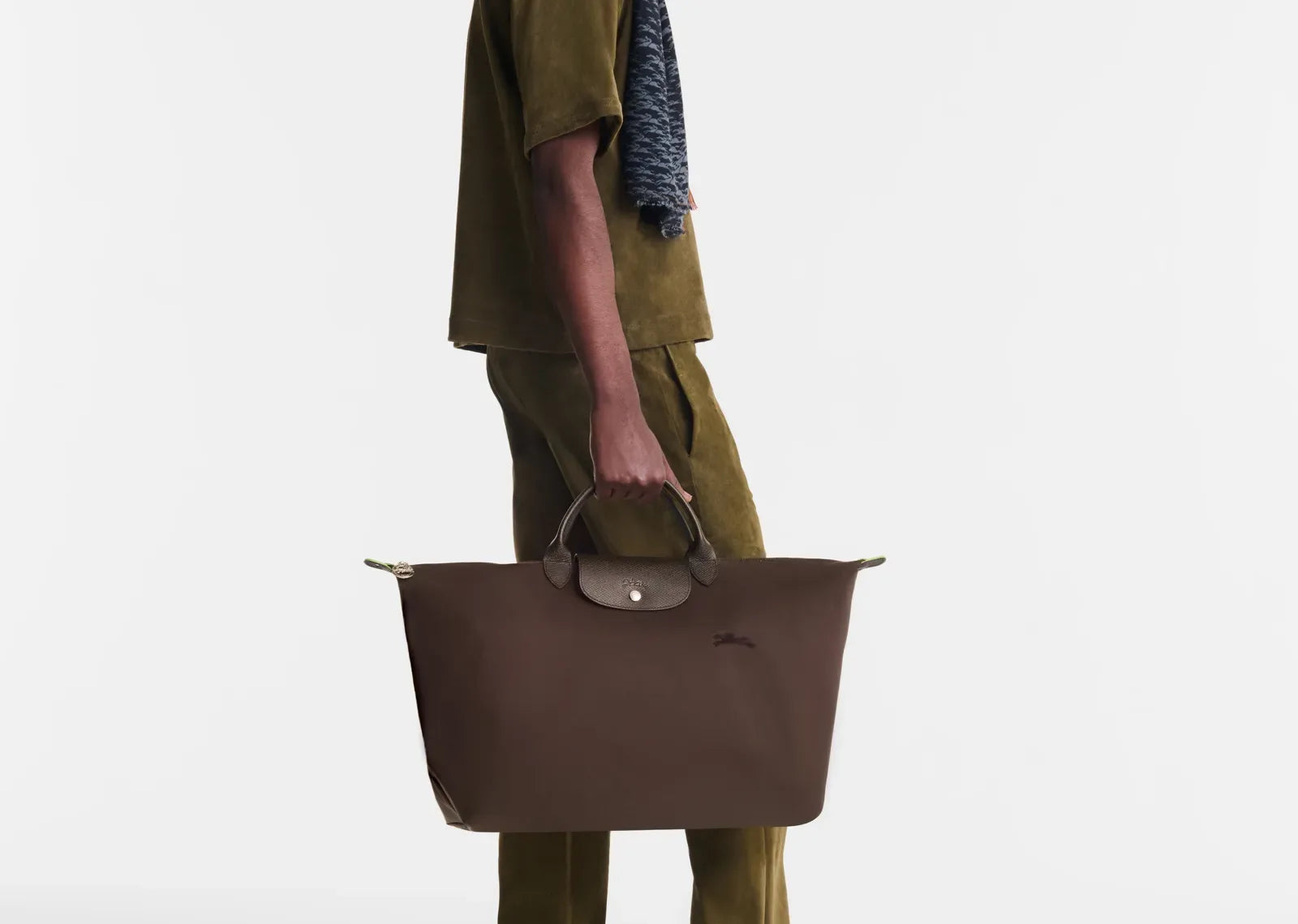 Longchamp Le Pliage Green L Travel Bag Mocha - My Suti