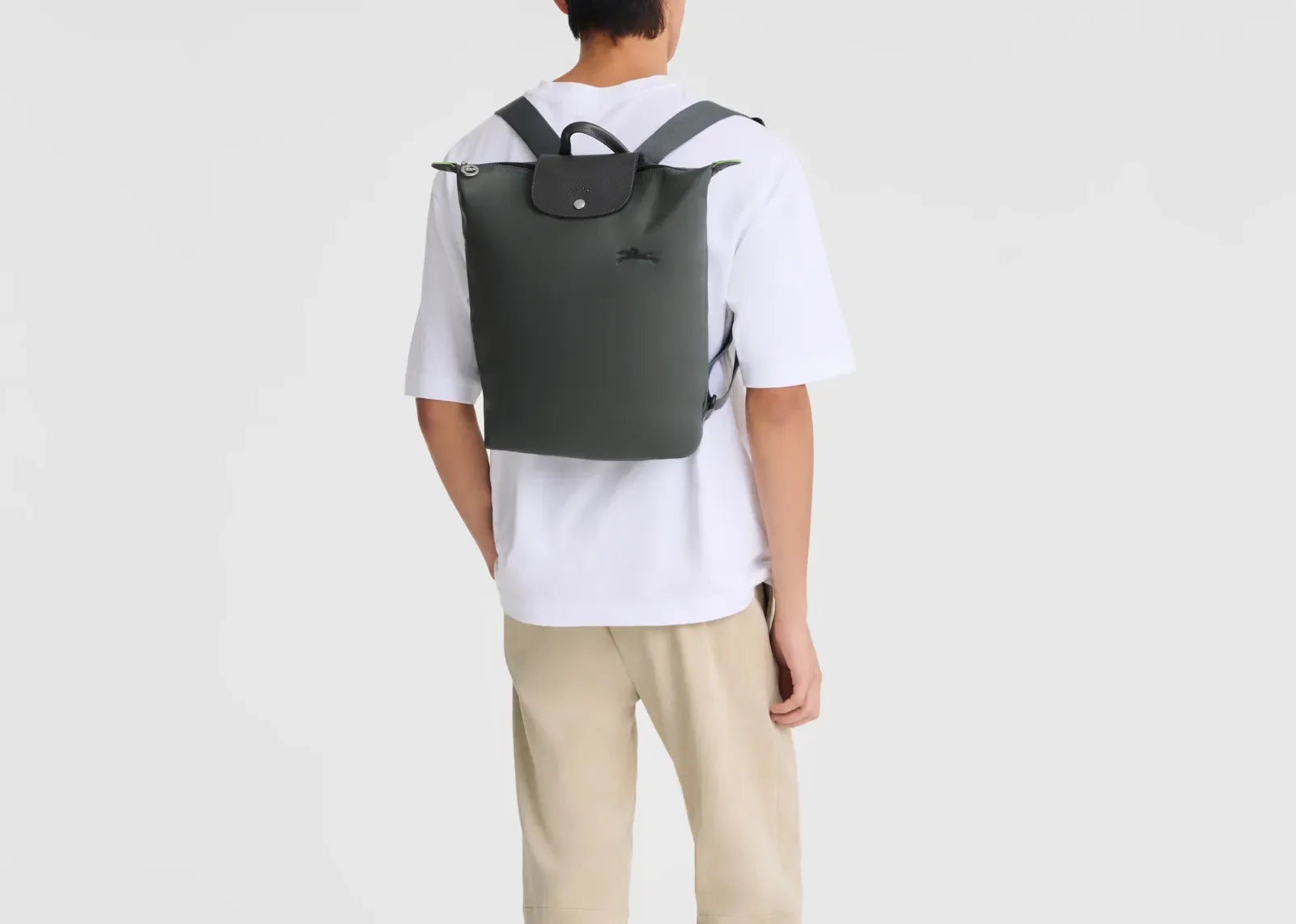 Longchamp Le Pliage Green M Backpack Graphite - My Suti