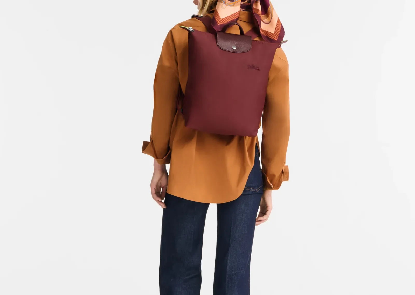 Longchamp Le Pliage Green M Backpack Pomegranate - My Suti