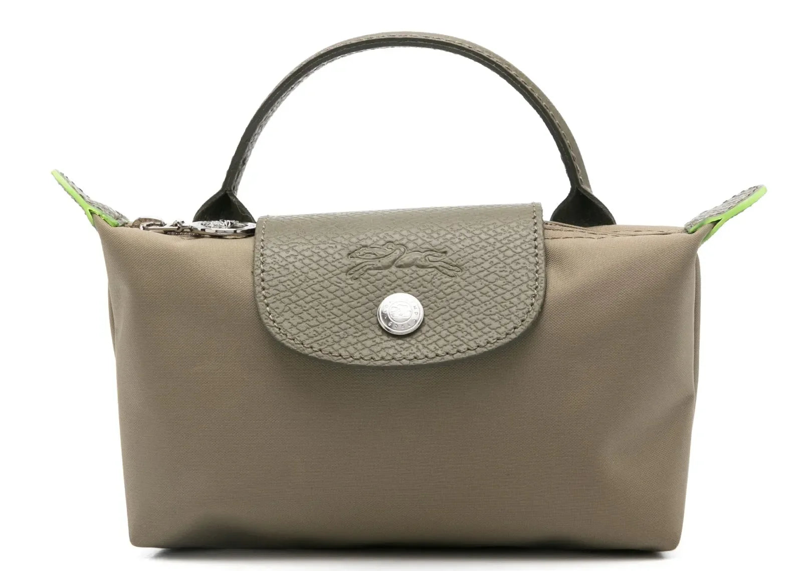 Longchamp Le Pliage Green Pouch With Handle Artichoke - My Suti