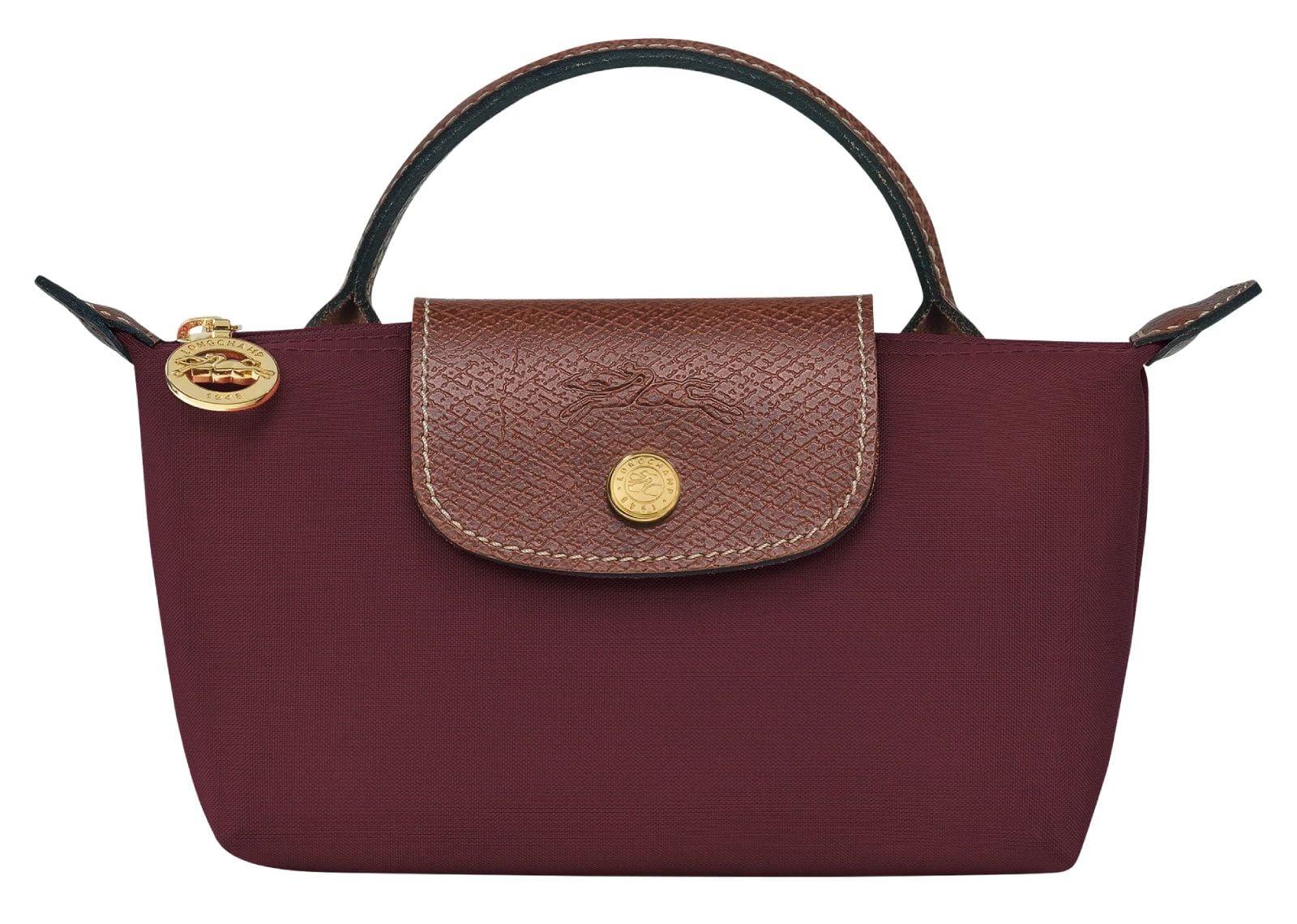 Longchamp Le Pliage Original Pouch With Handle Burgundy - My Suti