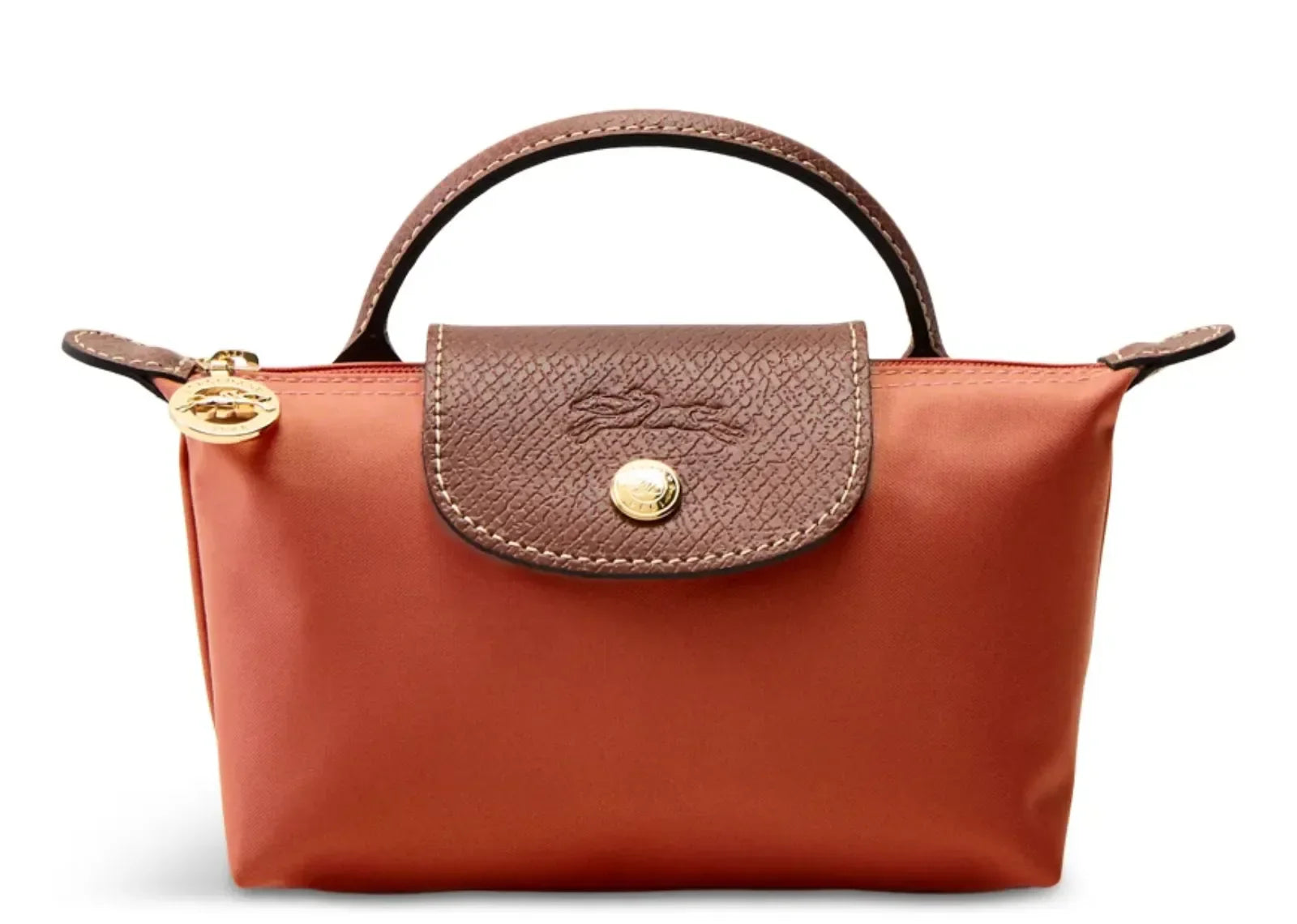 Longchamp Le Pliage Original Pouch With Handle Tomato - My Suti