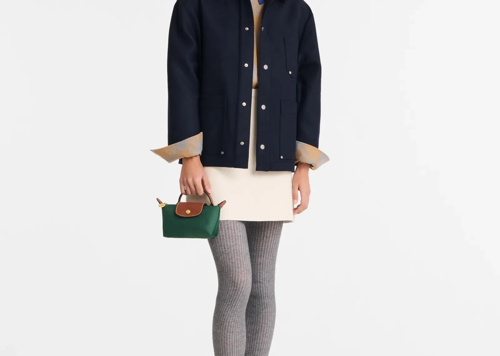 Longchamp Le Pliage Original Pouch With Handle British Green - My Suti