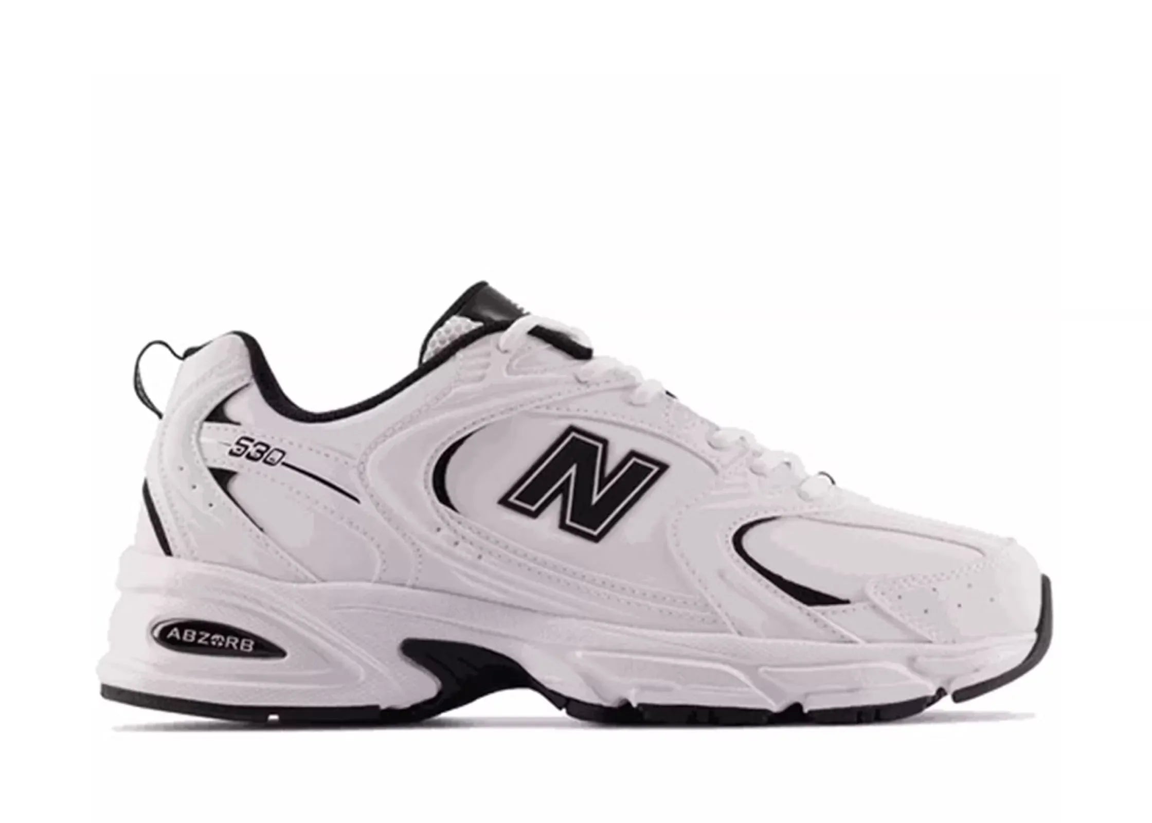 New Balance 530 White Black Leather - My Suti