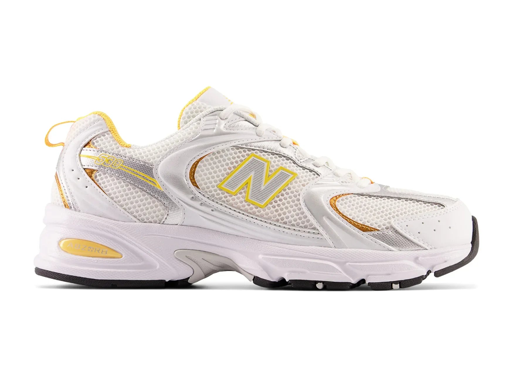 New Balance 530 White Vibrant Apricot Silver Metallic - My Suti