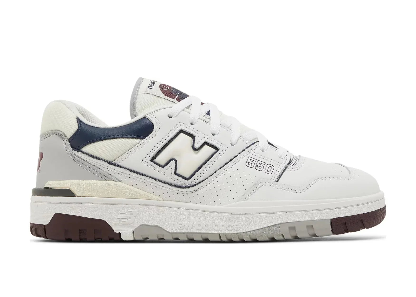 New Balance 550 White Natural Indigo Burgundy - My Suti