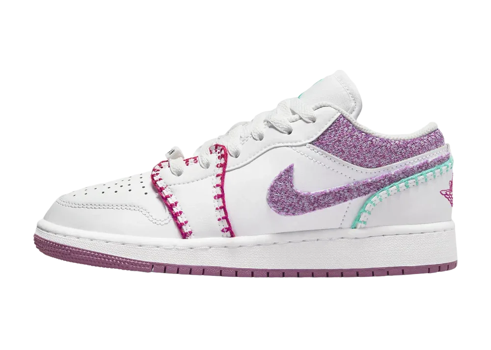 Nike Air Jordan 1 Low White Light Bordeaux (GS) - My Suti