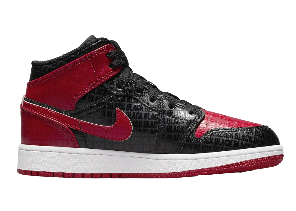 Nike Air Jordan 1 Mid Bred Text (GS) - My Suti