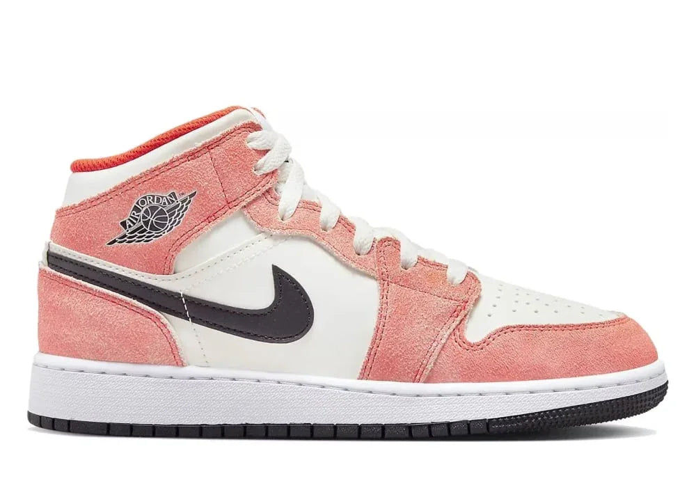 Nike Air Jordan 1 Mid SE Orange Suede (GS) - My Suti