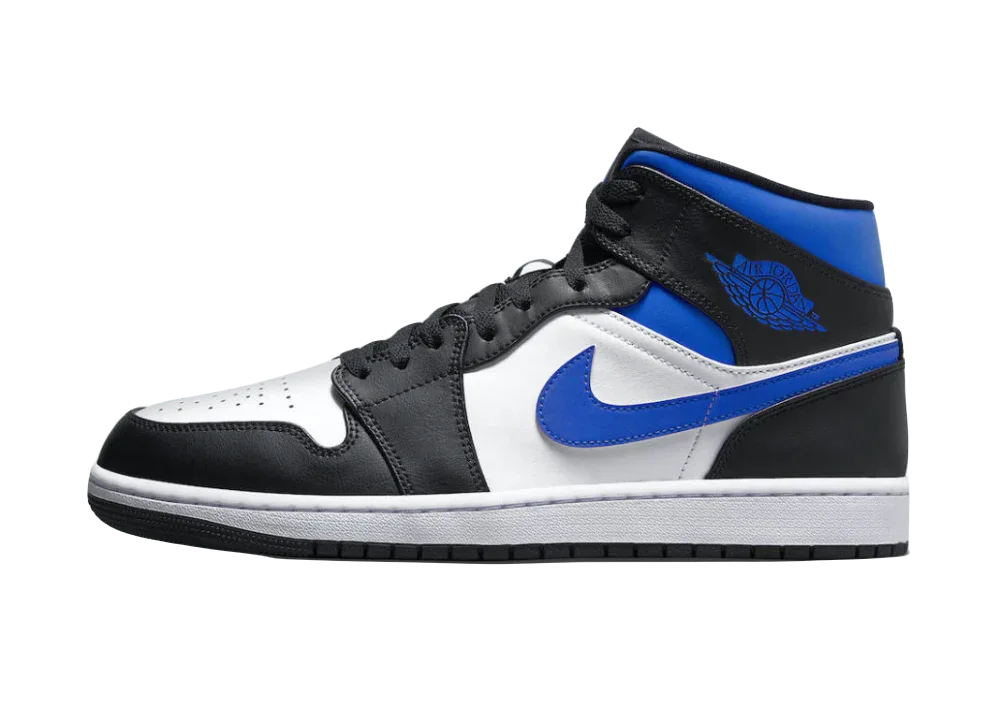 Nike Air Jordan 1 Mid White Black Racer Blue - My Suti