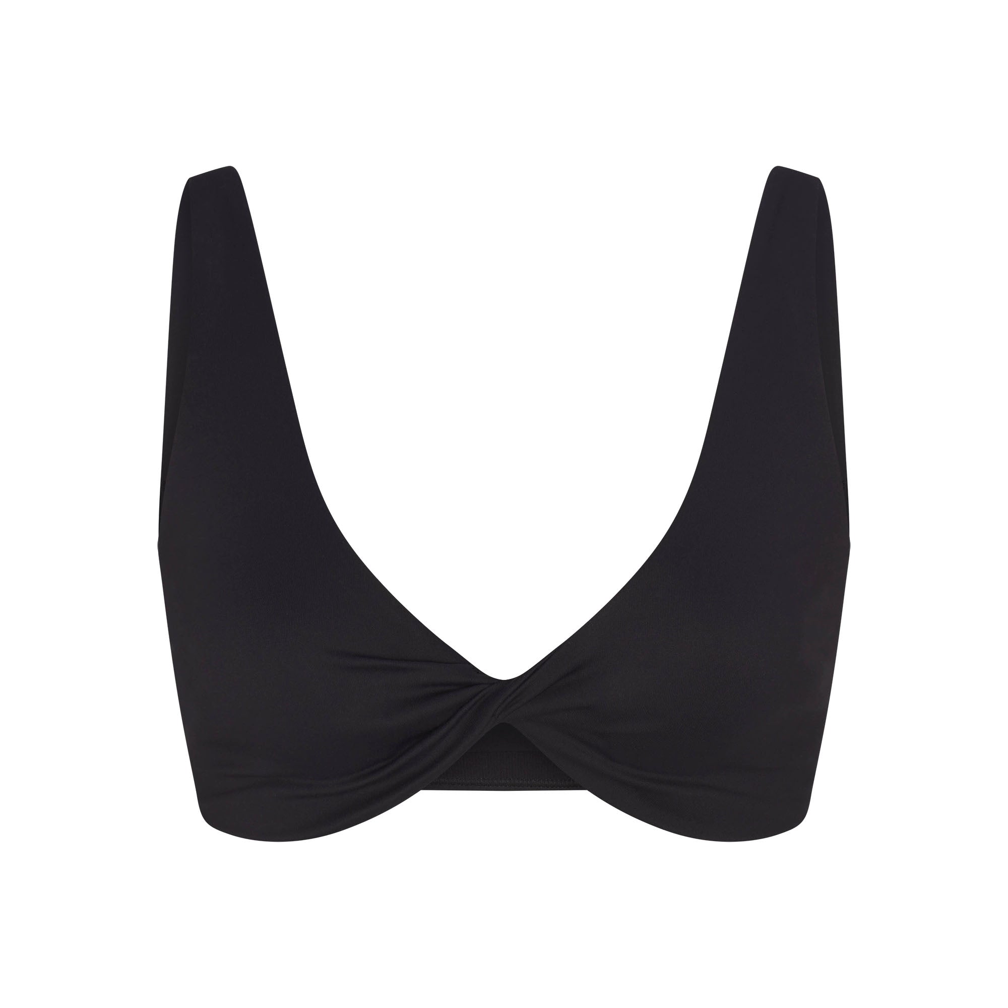 NikeSKIMS MATTE TWIST-FRONT BRA | OBSIDIAN - Görsel 1