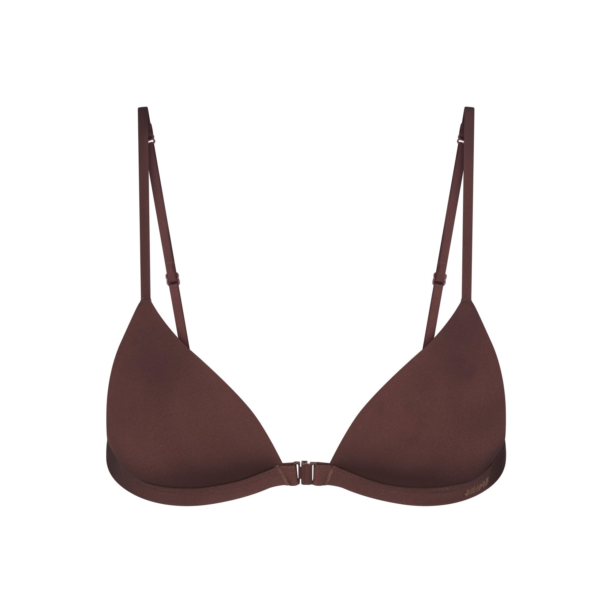 SKIMS WIRELESS FORM TRIANGLE FRONT CLOSE SUPER PUSH-UP BRA | COCOA