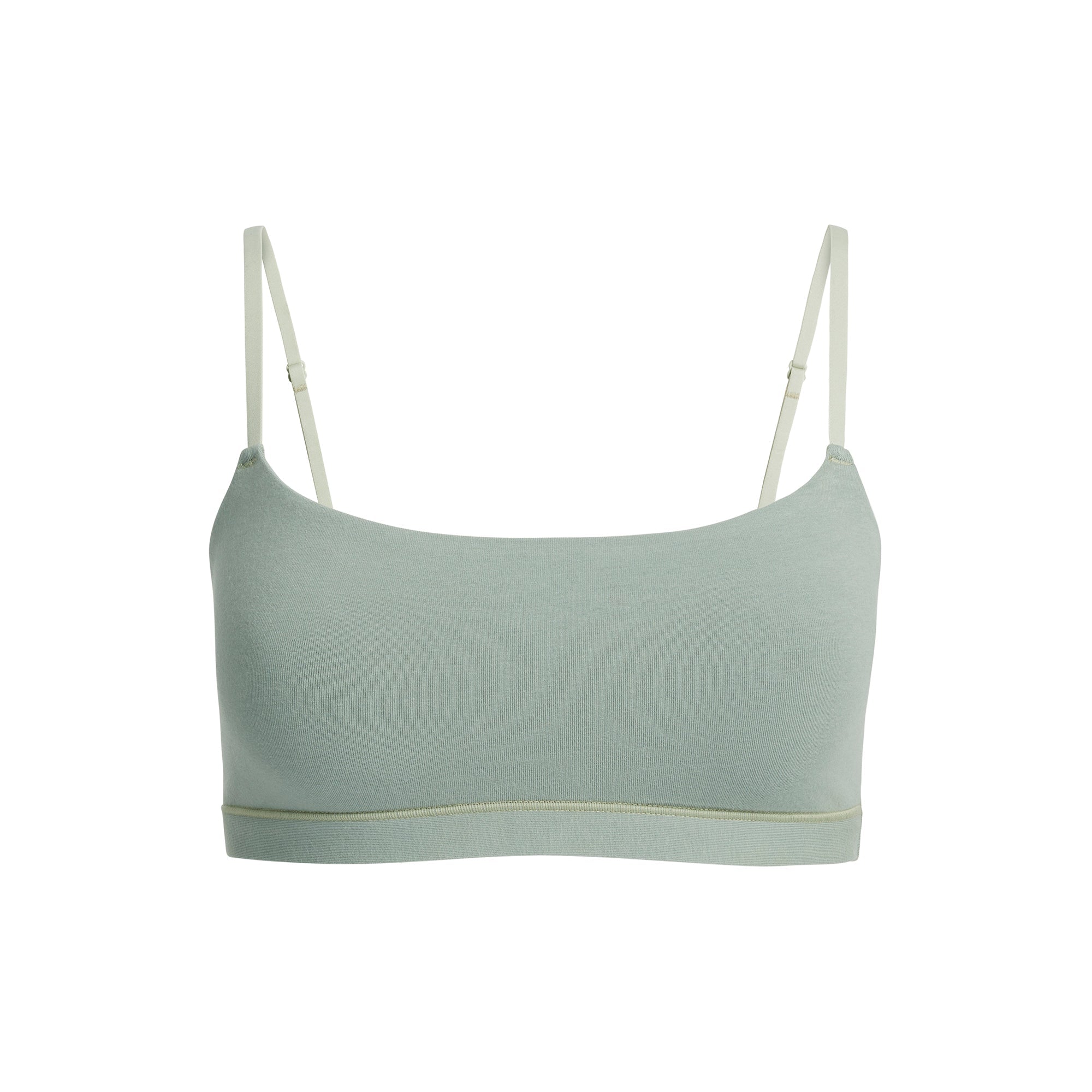 SKIMS COTTON JERSEY SCOOP BRALETTE | MINERAL