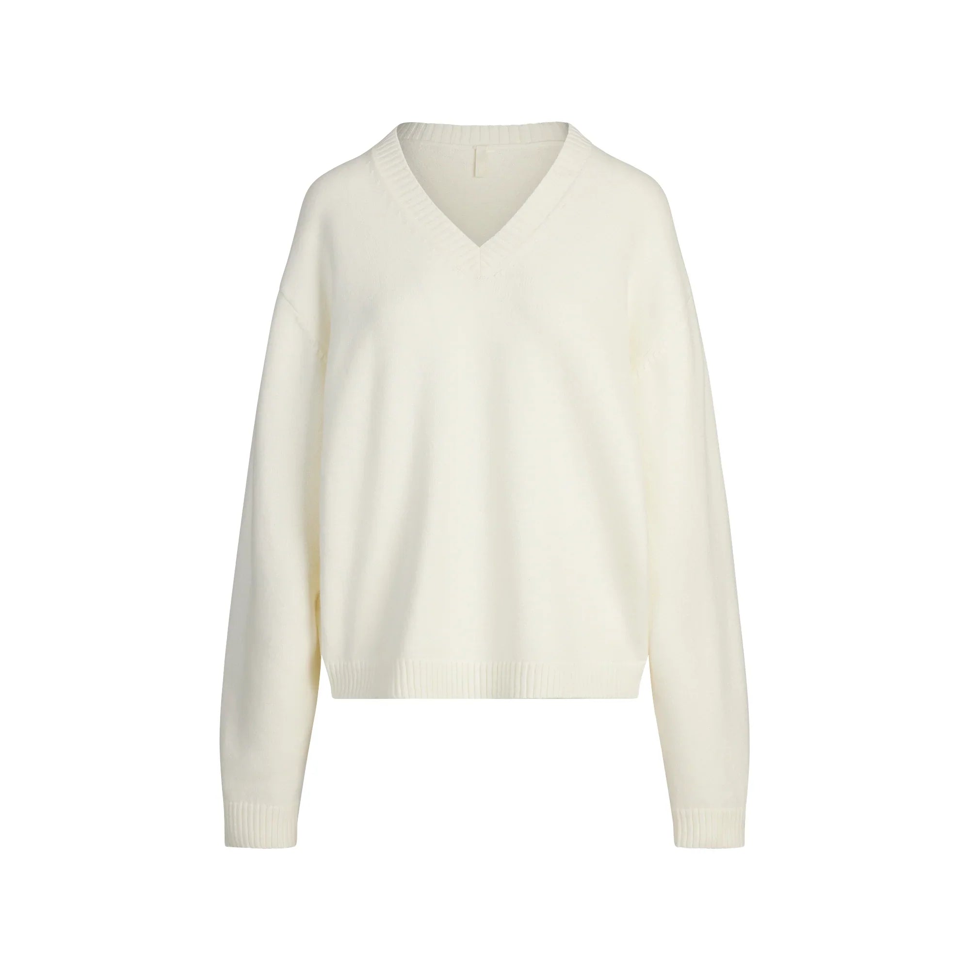 SKIMS SWEATER KNITS PULLOVER V NECK | IVORY - Görsel 1