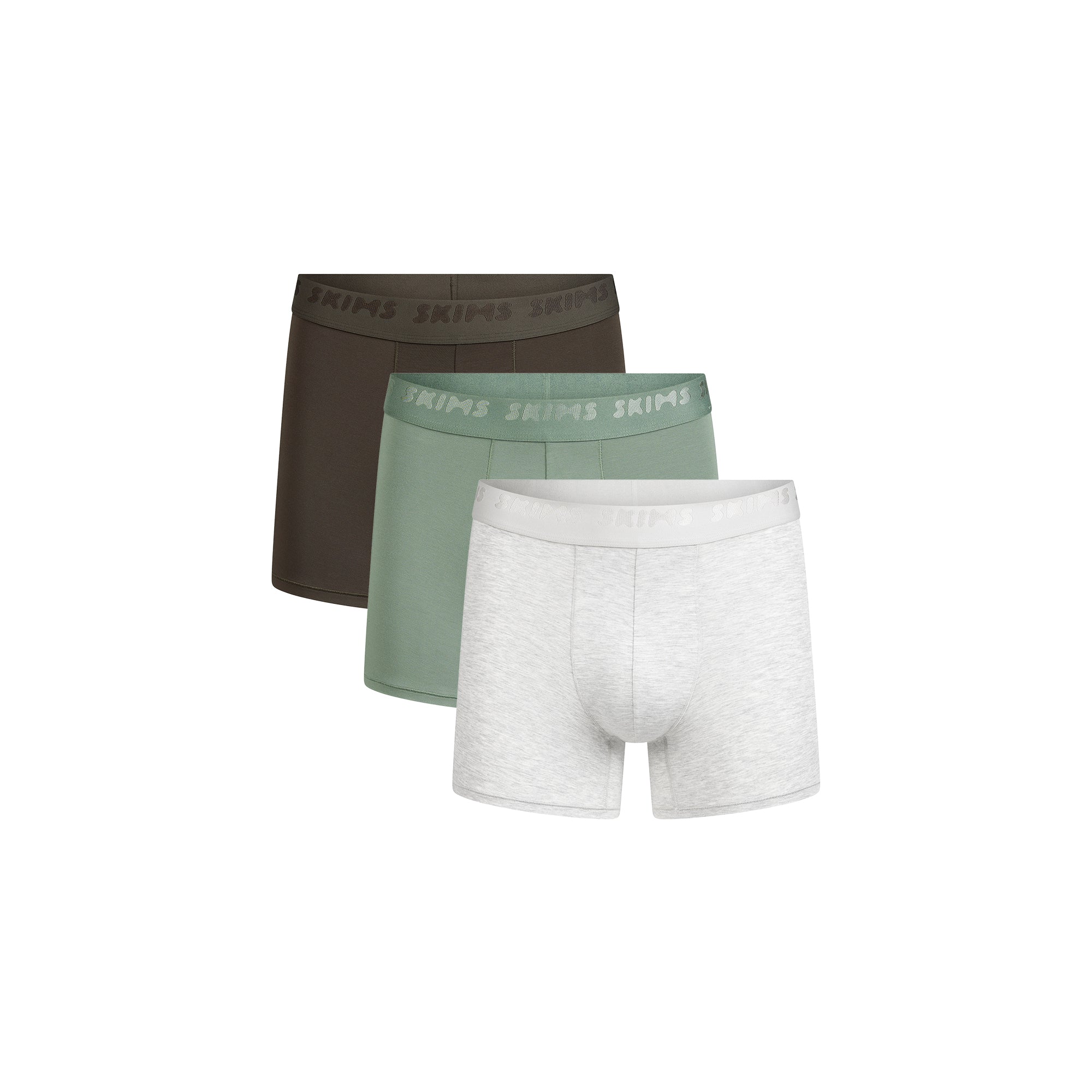 SKIMS STRETCH MENS 3" BOXER BRIEF 3-PACK | LAUREL MULTI