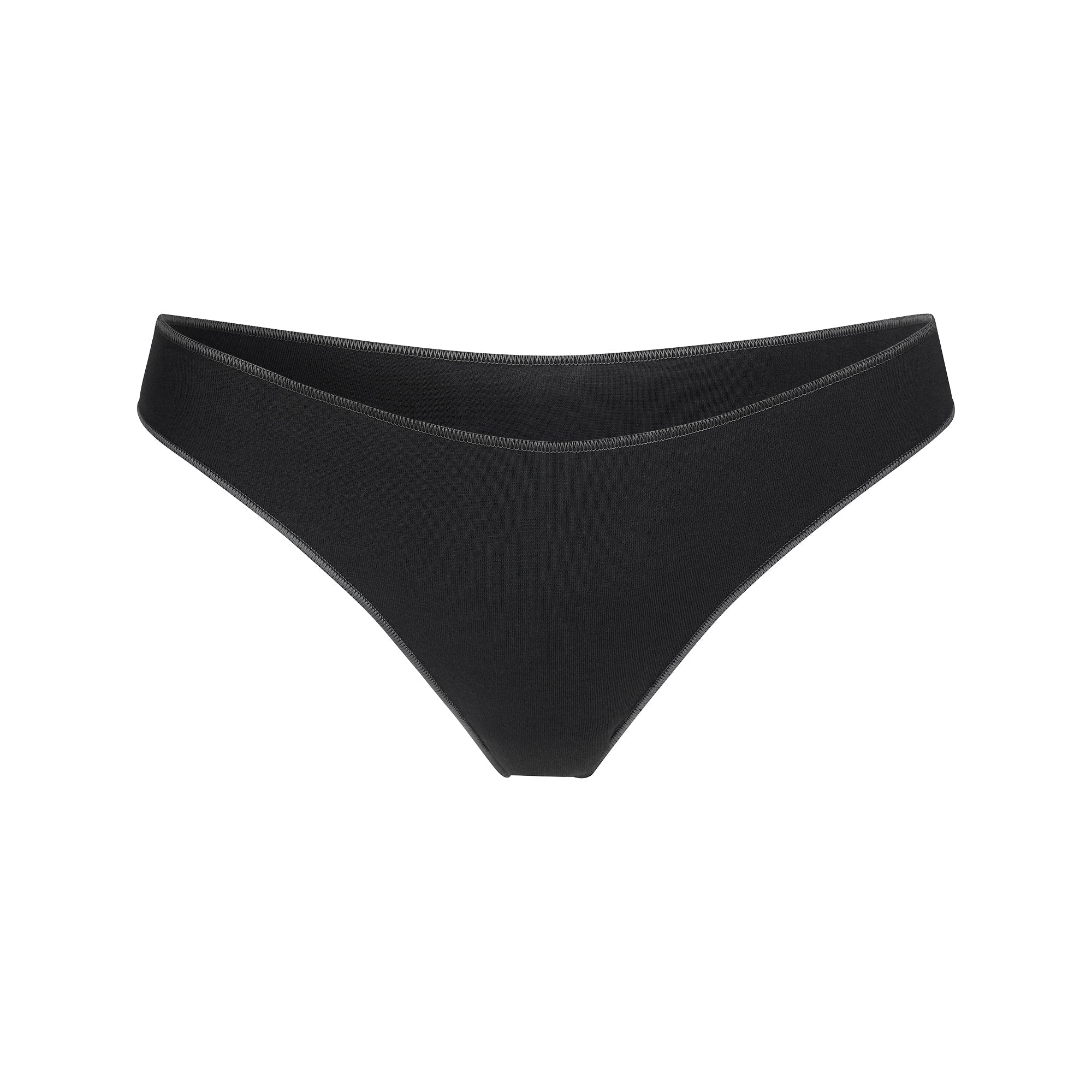 SKIMS LIGHTWEIGHT COTTON THONG | SOOT TONAL