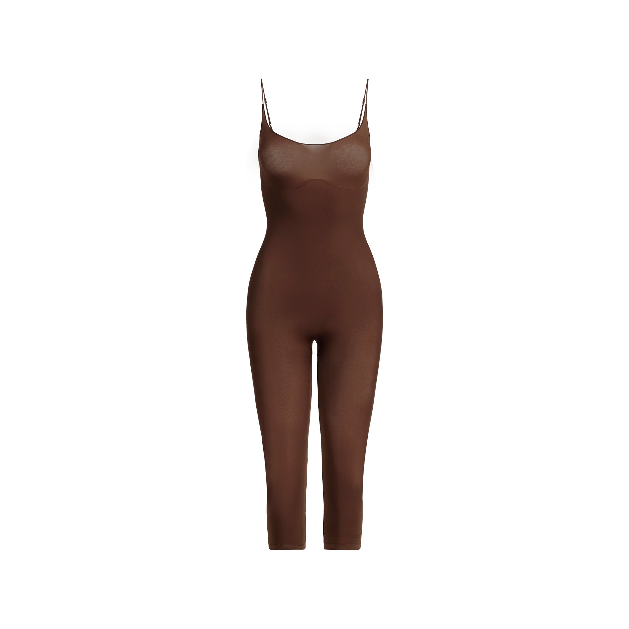 SKIMS SHEER SEAMLESS CATSUIT | COCOA