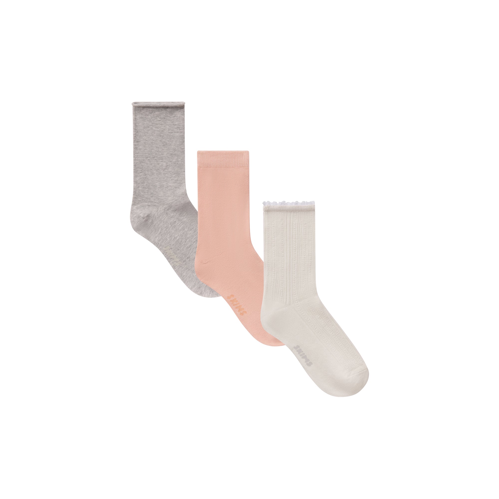 SKIMS VALENTINES SOCK 3-PACK | MARBLE PRIMROSE MULTI - Görsel 1