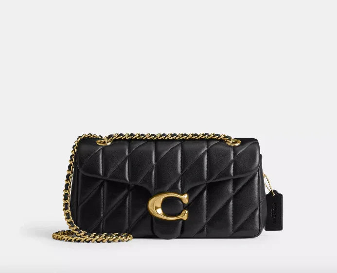 Coach Tabby Shoulder Bag 26 With Quilting - Brass/Black - My Suti