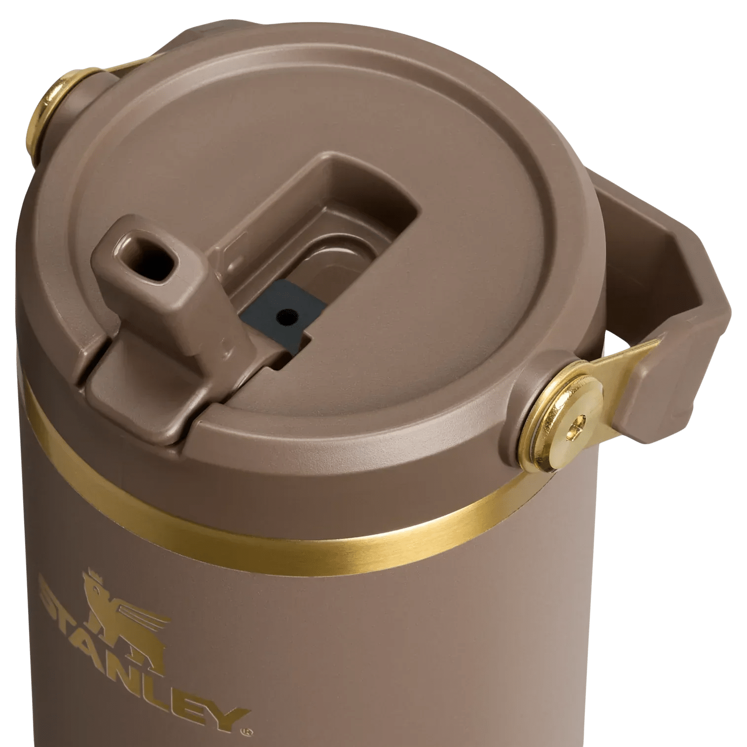 Stanley The Iceflow Flip Straw Termos 0.8L - Espresso Gold - My Suti