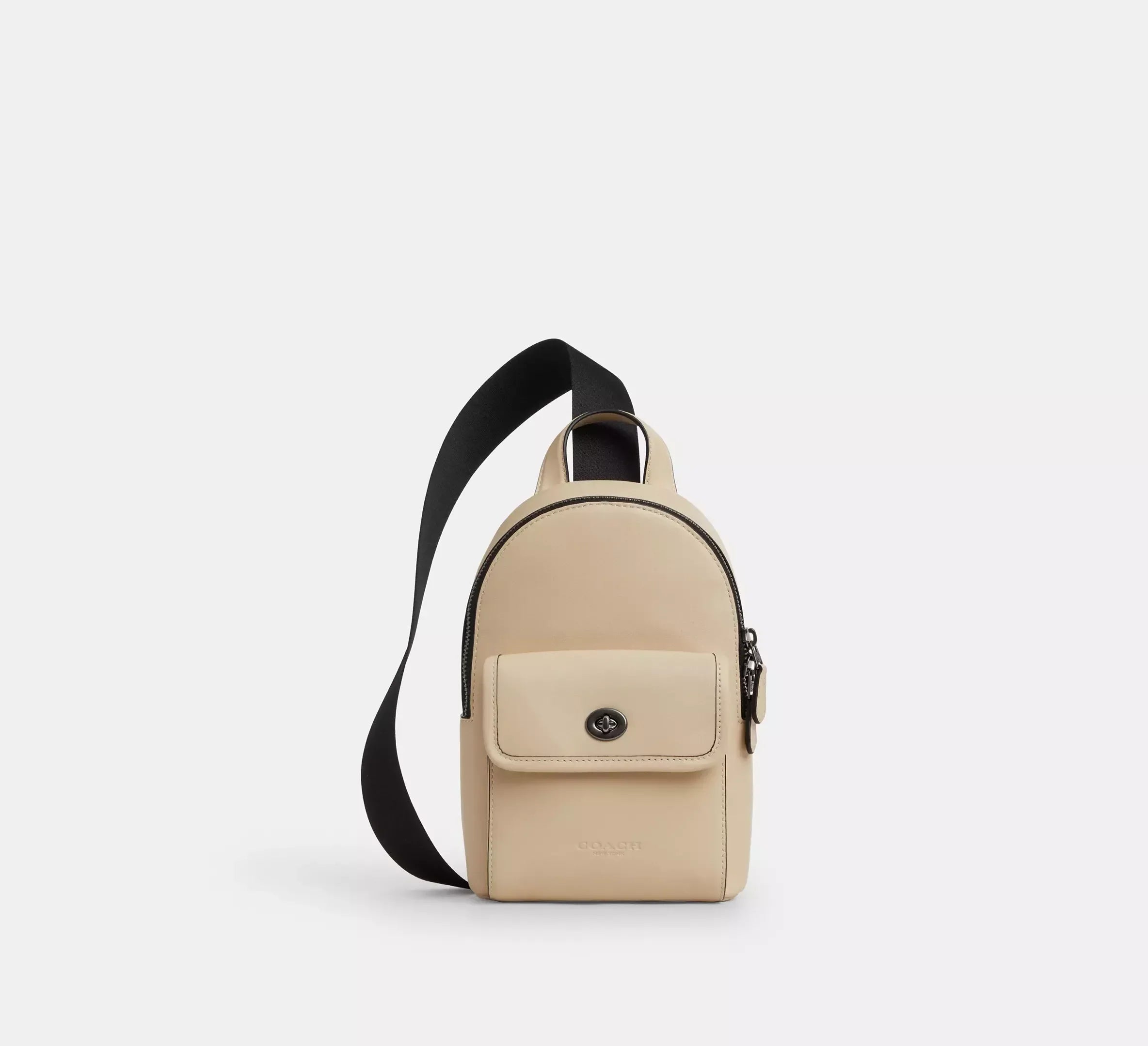 Coach Small Turnlock Sling Pack - Gunmetal/Ivory - My Suti