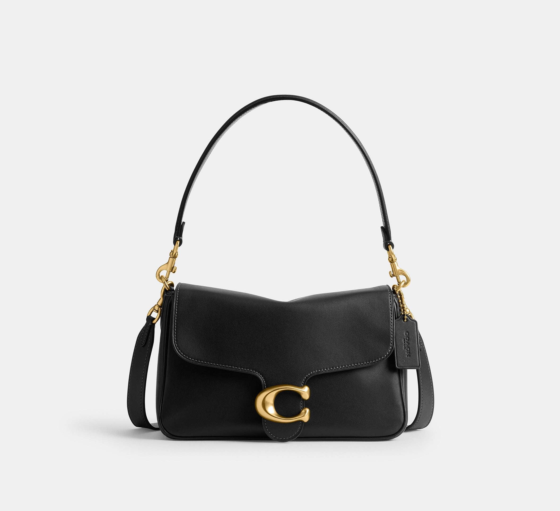 Coach Soft Tabby Shoulder Bag - Brass/Black - My Suti