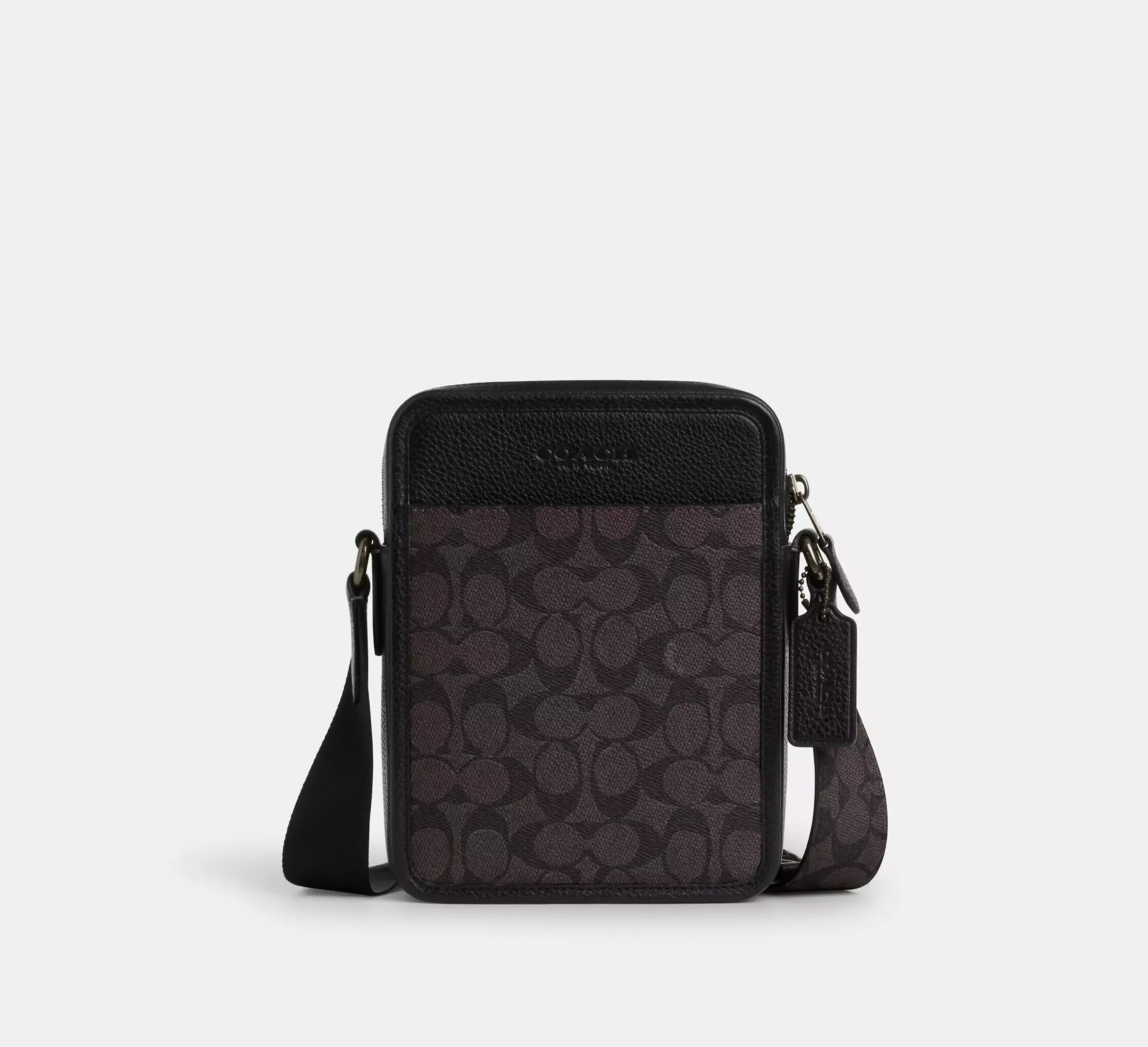 Coach Sullivan Crossbody Bag In Signature - Gunmetal/Walnut/Black - My Suti