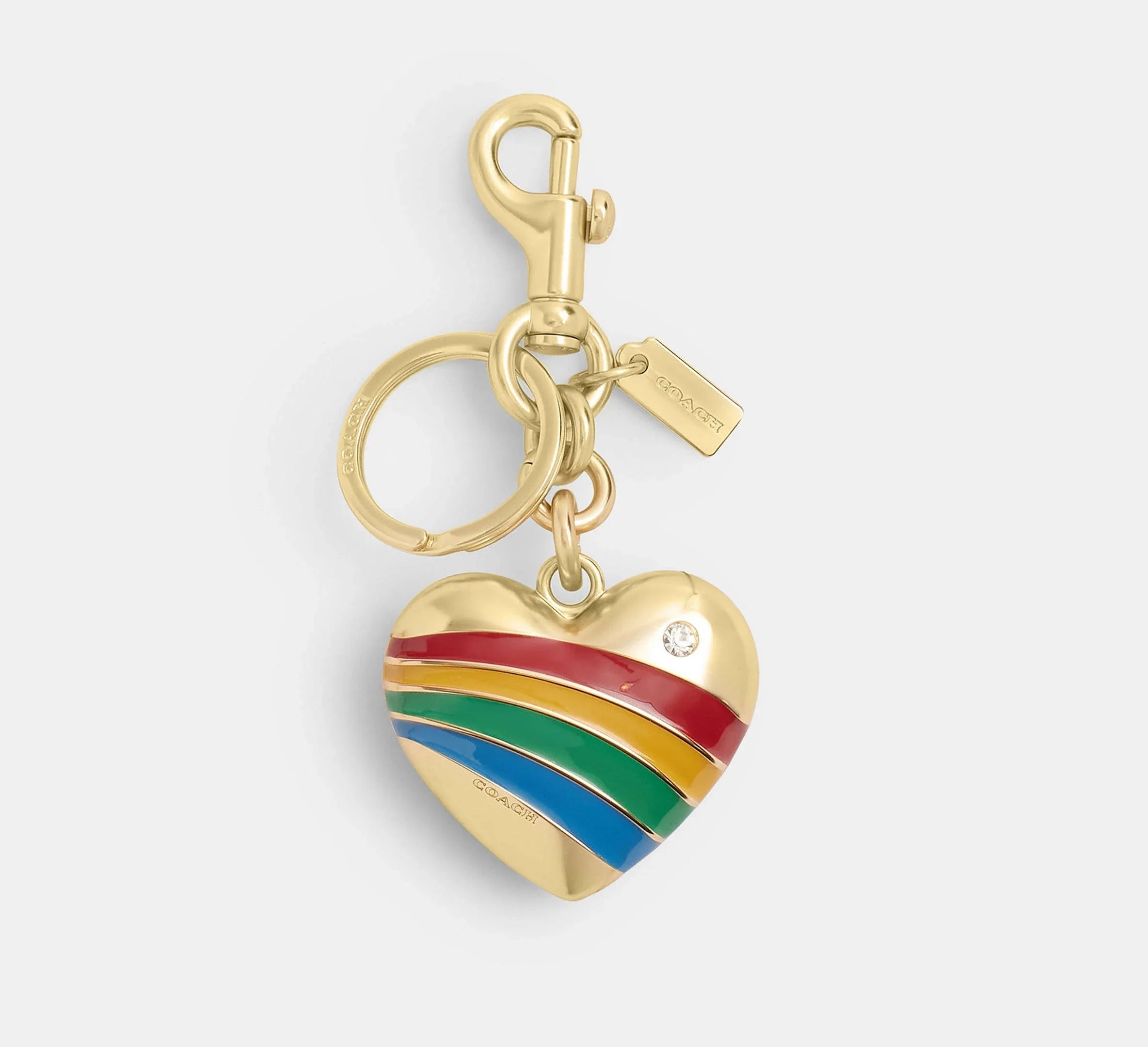 Coach Heart Bag Charm - Gold/Multi - My Suti