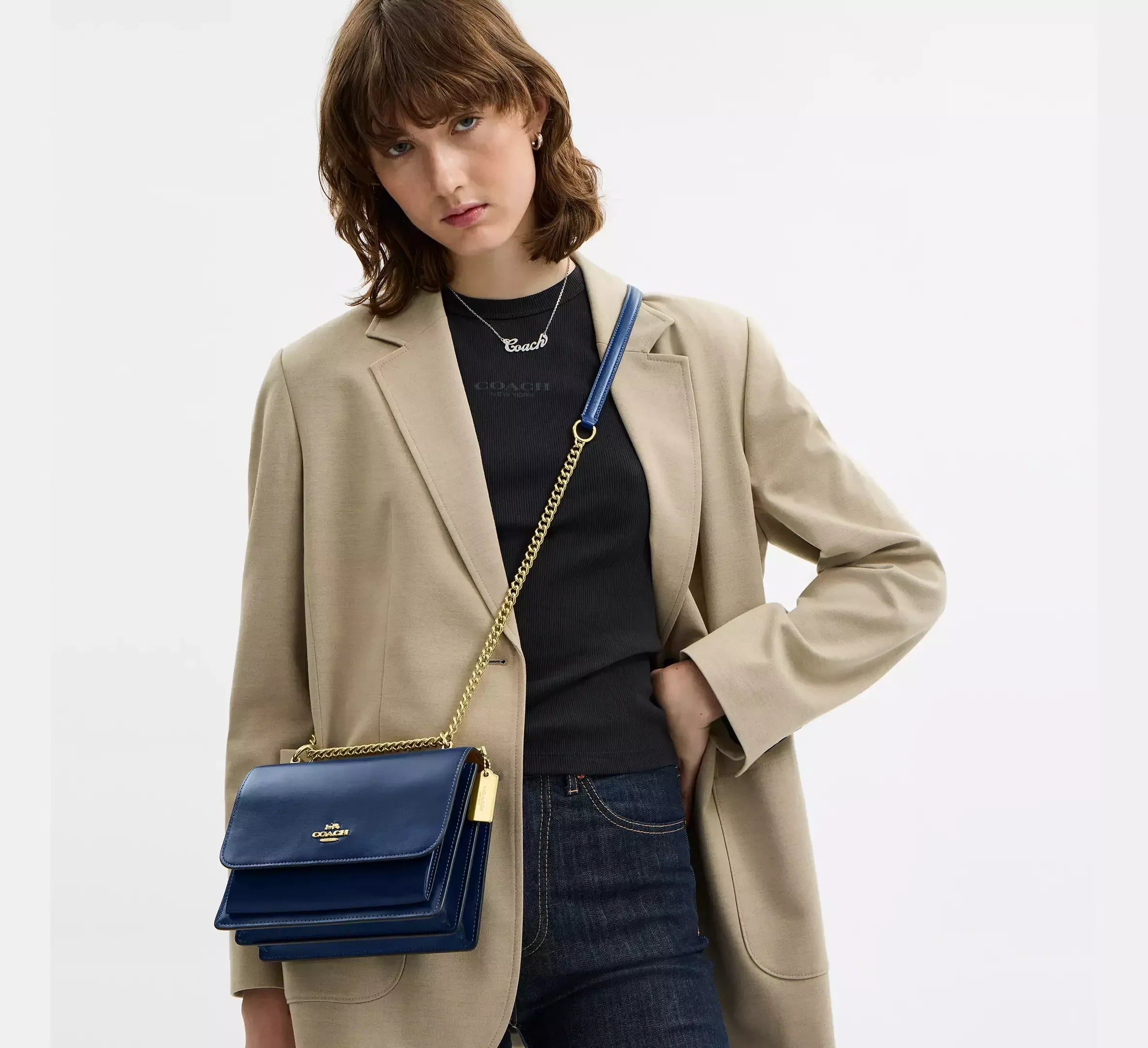 Coach Klare Crossbody Bag - Gold/Deep Blue - My Suti