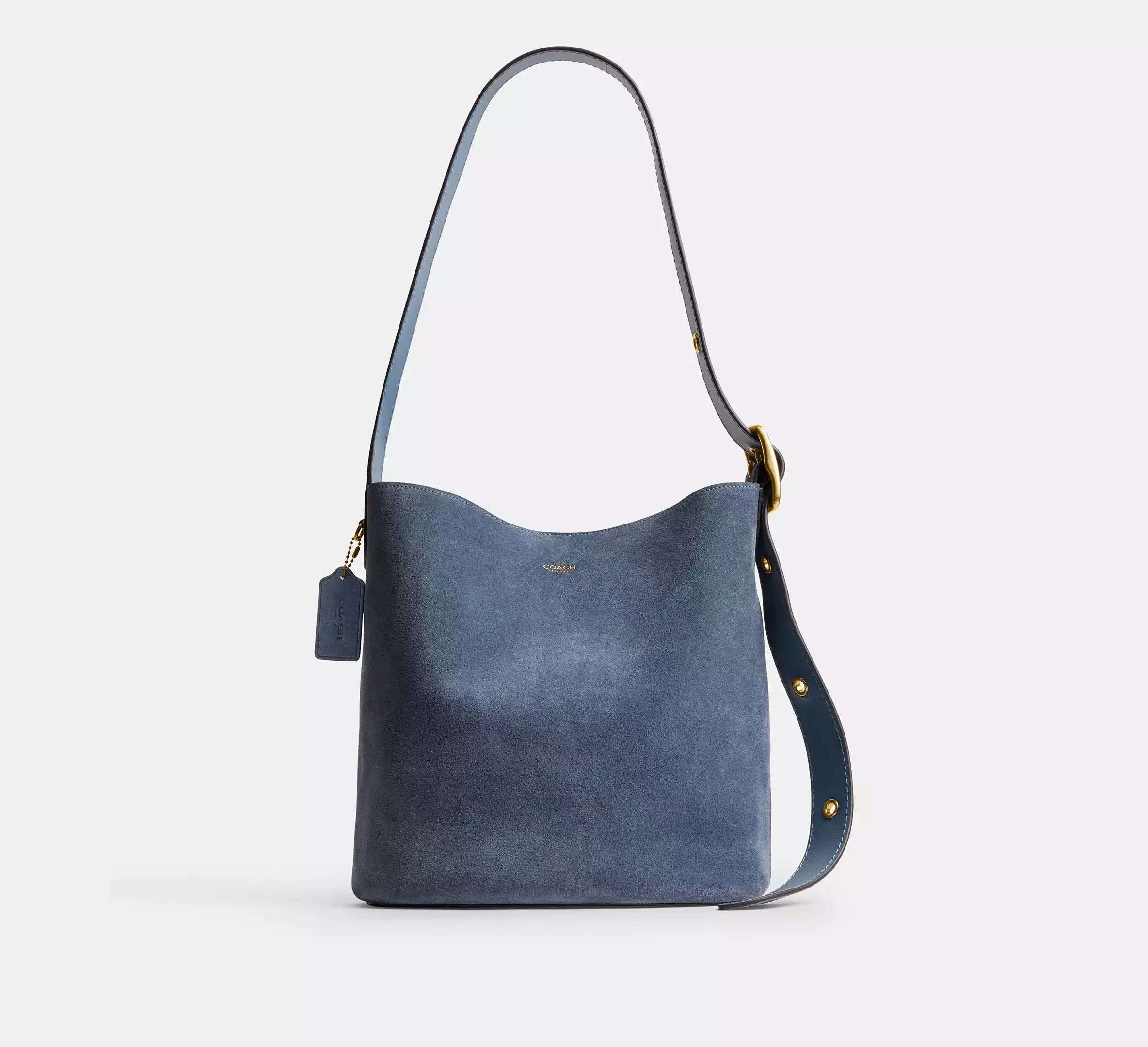 Coach Bleecker Bucket Bag - Brass/Light Denim - My Suti
