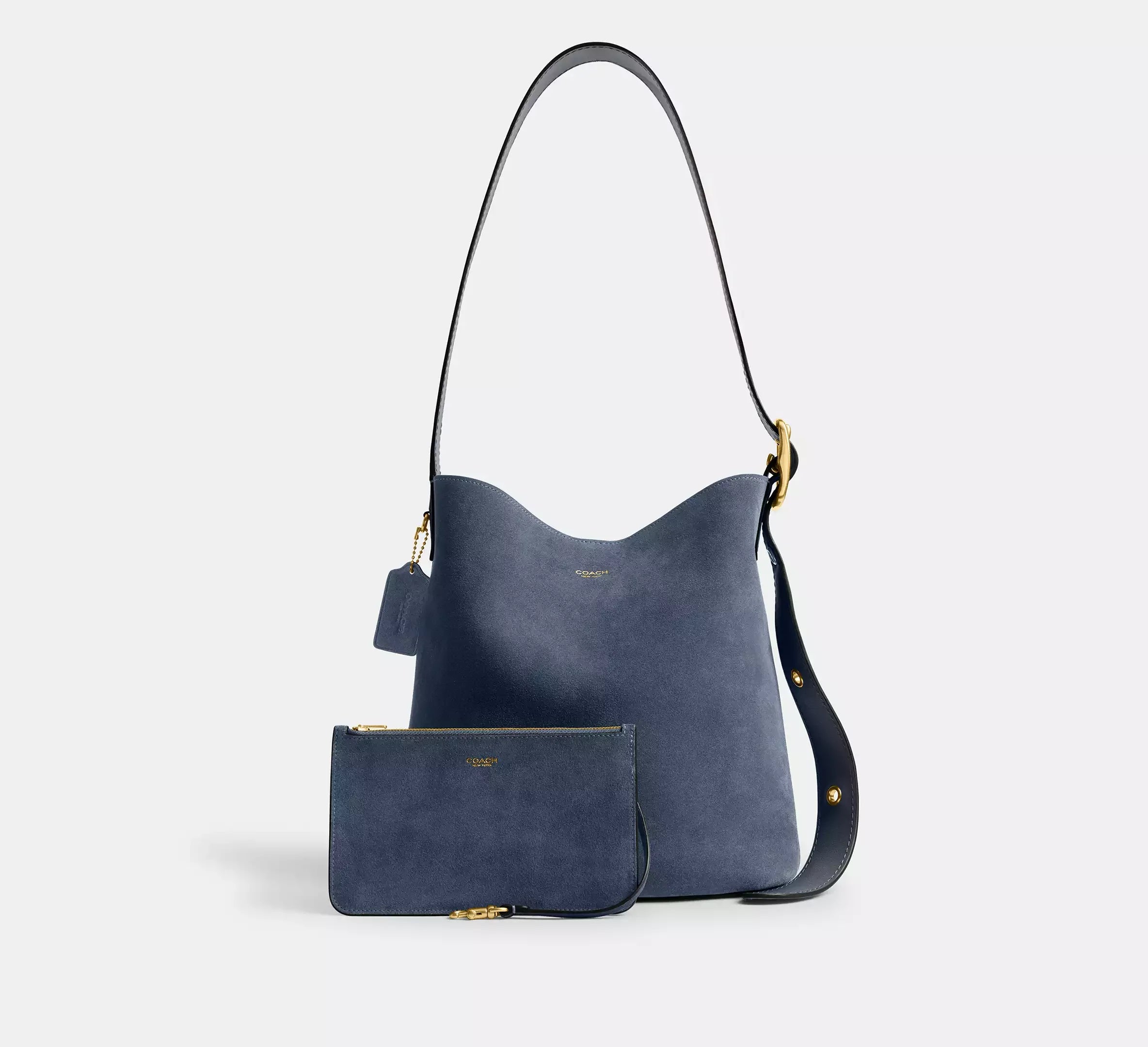 Coach Bleecker Bucket Bag - Brass/Light Denim - My Suti