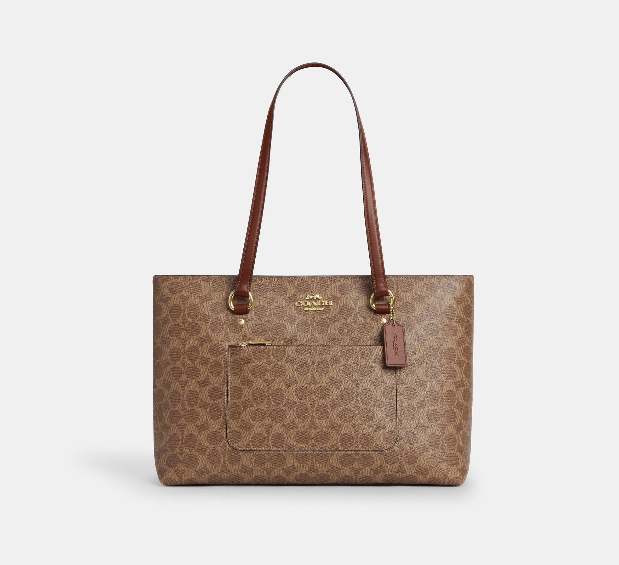 Coach Station Tote Bag In Signature-Gold/Tan/Brown - My Suti
