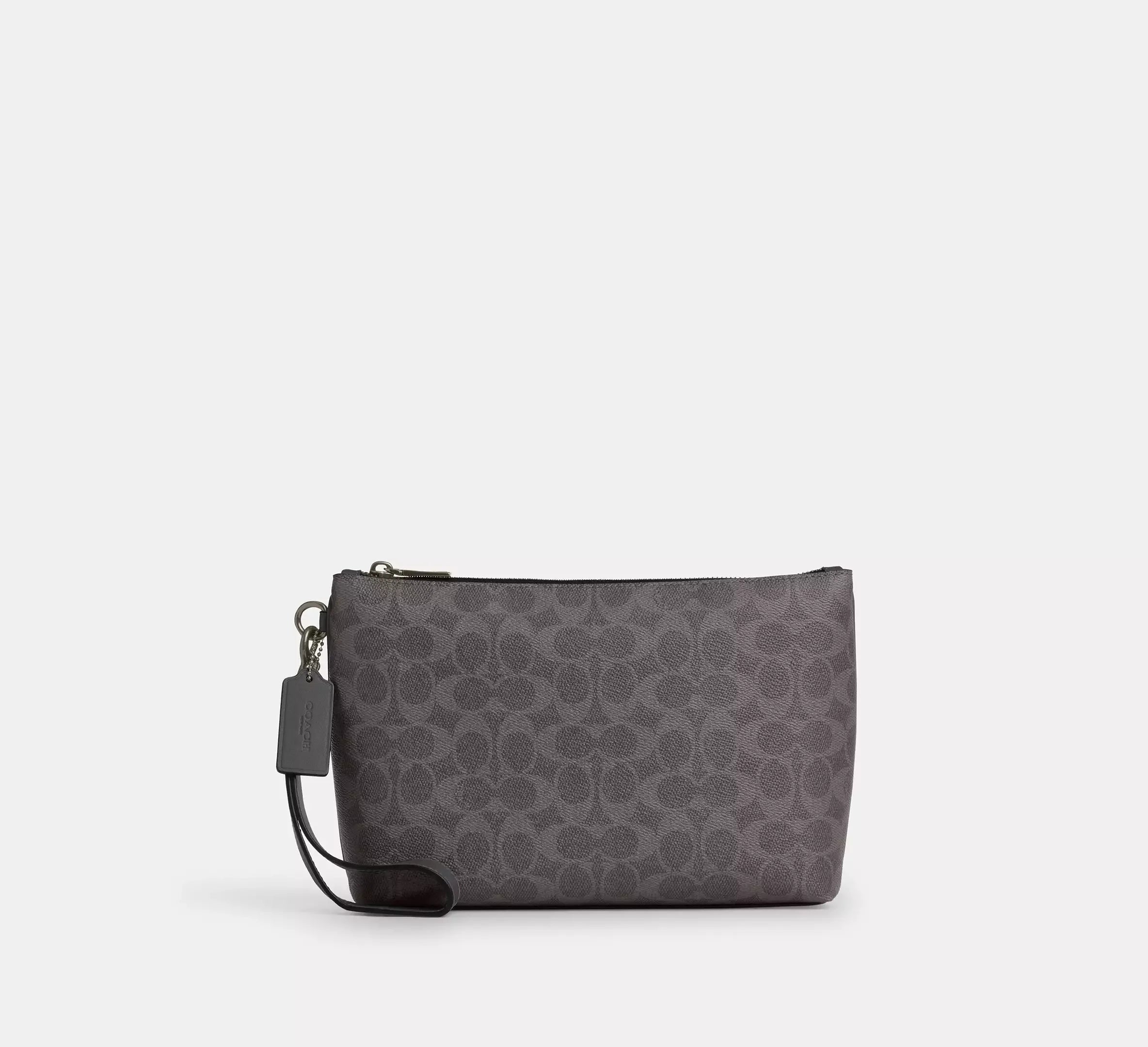 Coach Pouch In Signature - Gunmetal/Grey/Charcoal - My Suti