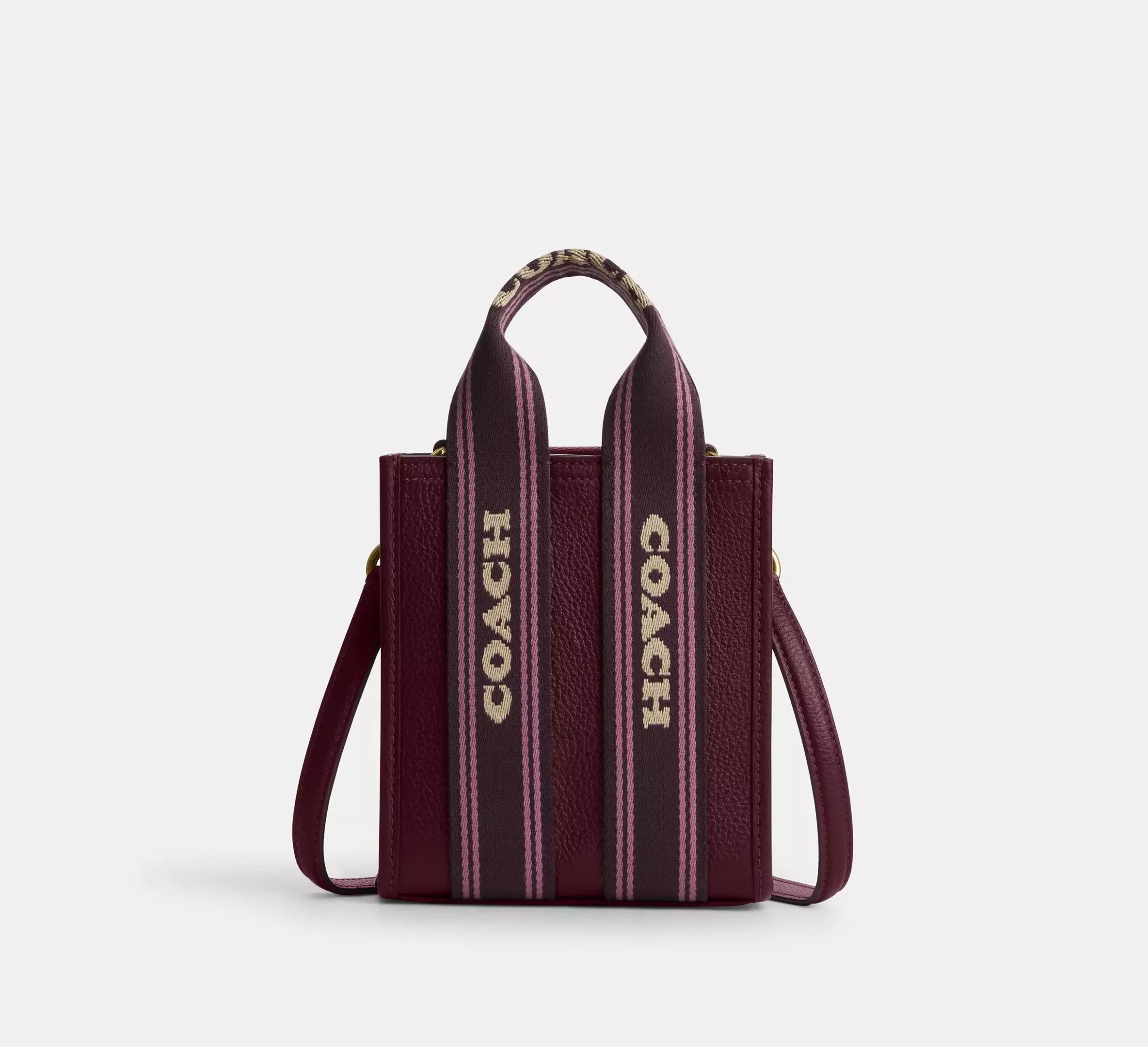 Coach Smith Mini Tote Bag - Gold/Dark Wine - My Suti