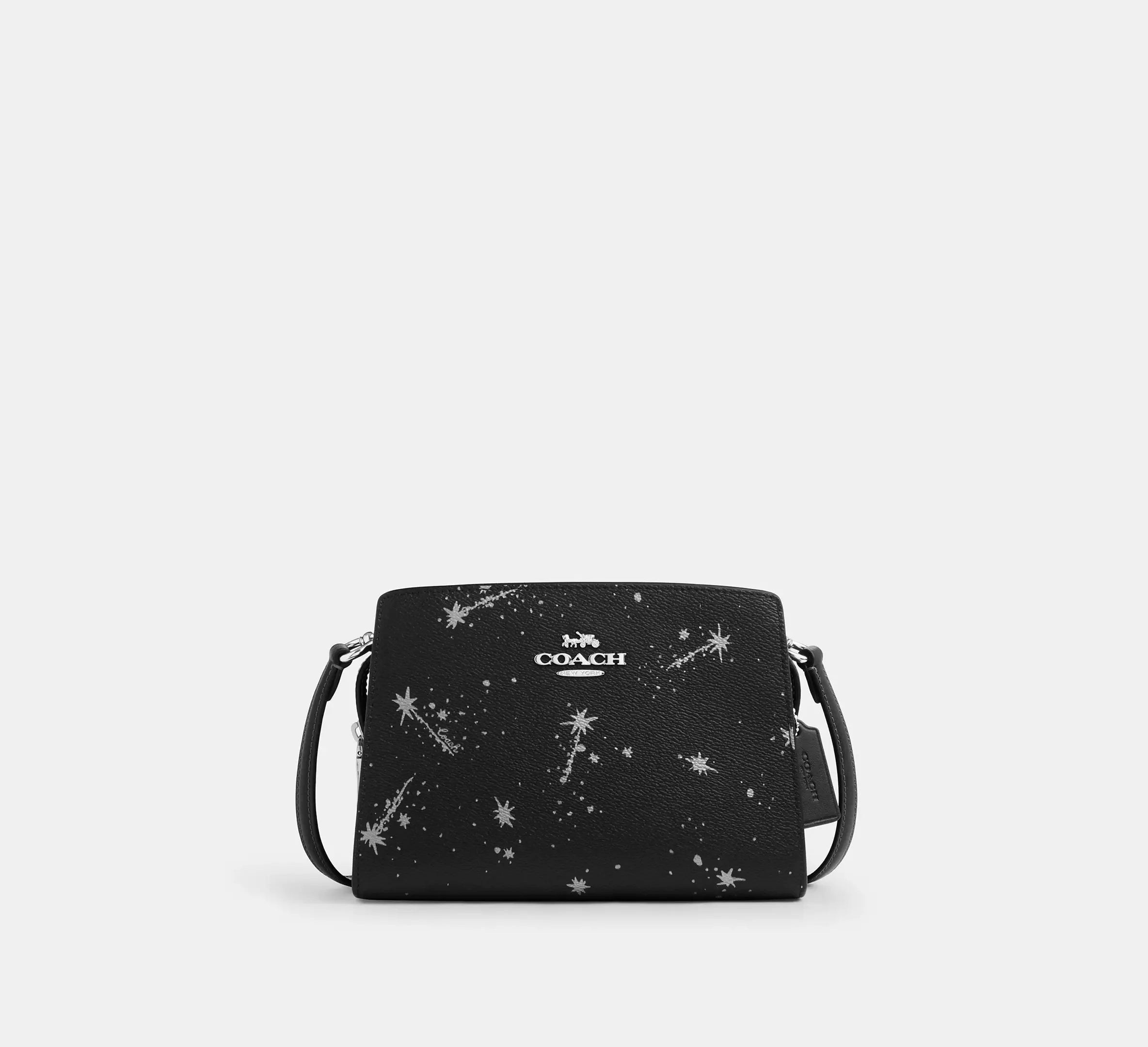 Coach Gia Crossbody Bag With Star Print - Silver/Black Multi - My Suti