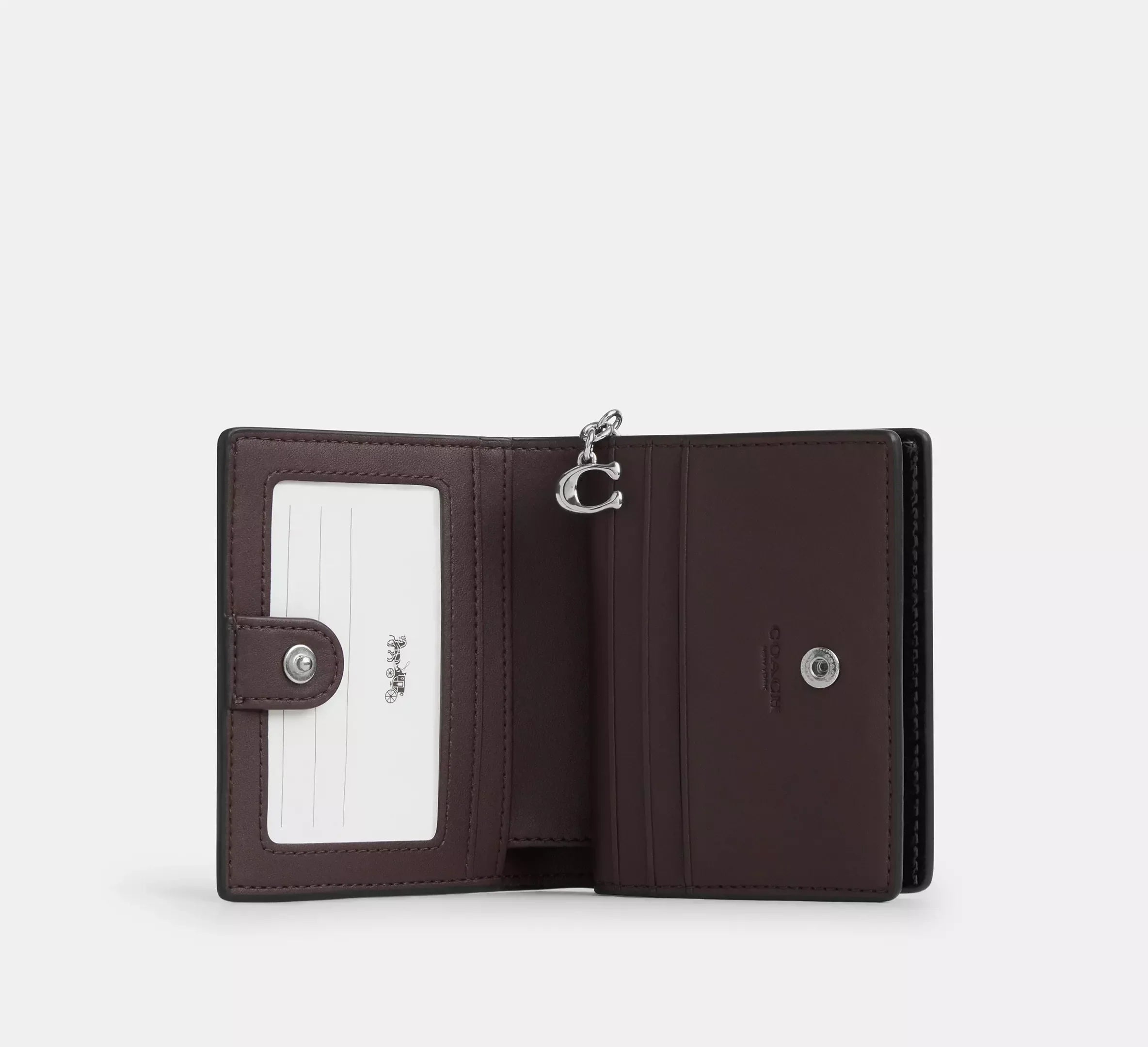 Coach Snap Wallet - Silver/Black - My Suti