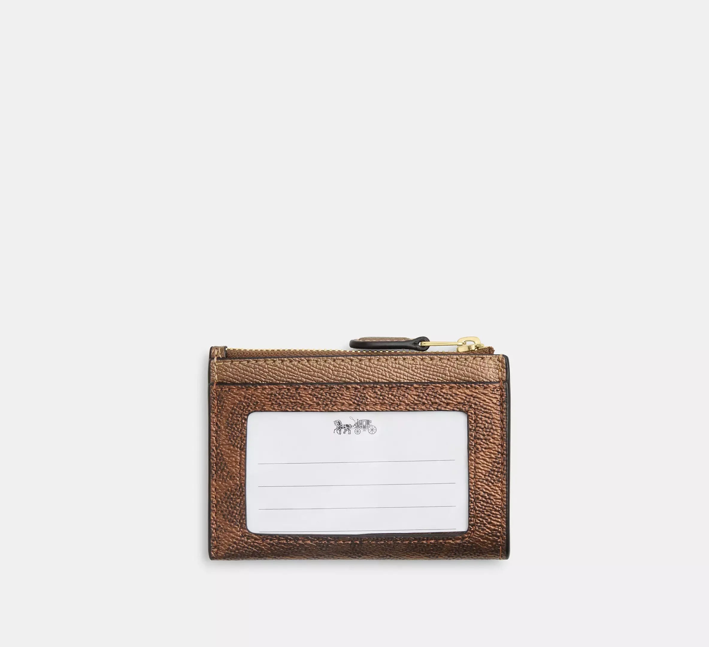 Coach Mini Skinny Id Case In Signature - Im/Brown/Copper - My Suti