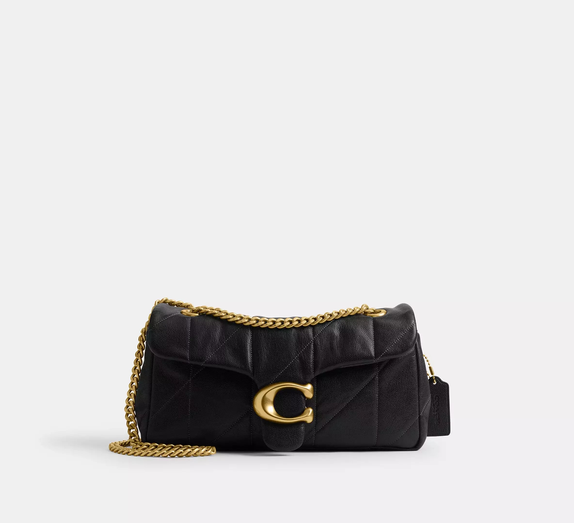 Coach Tabby Shoulder Bag 26 With Quilting - Brass/Black - My Suti