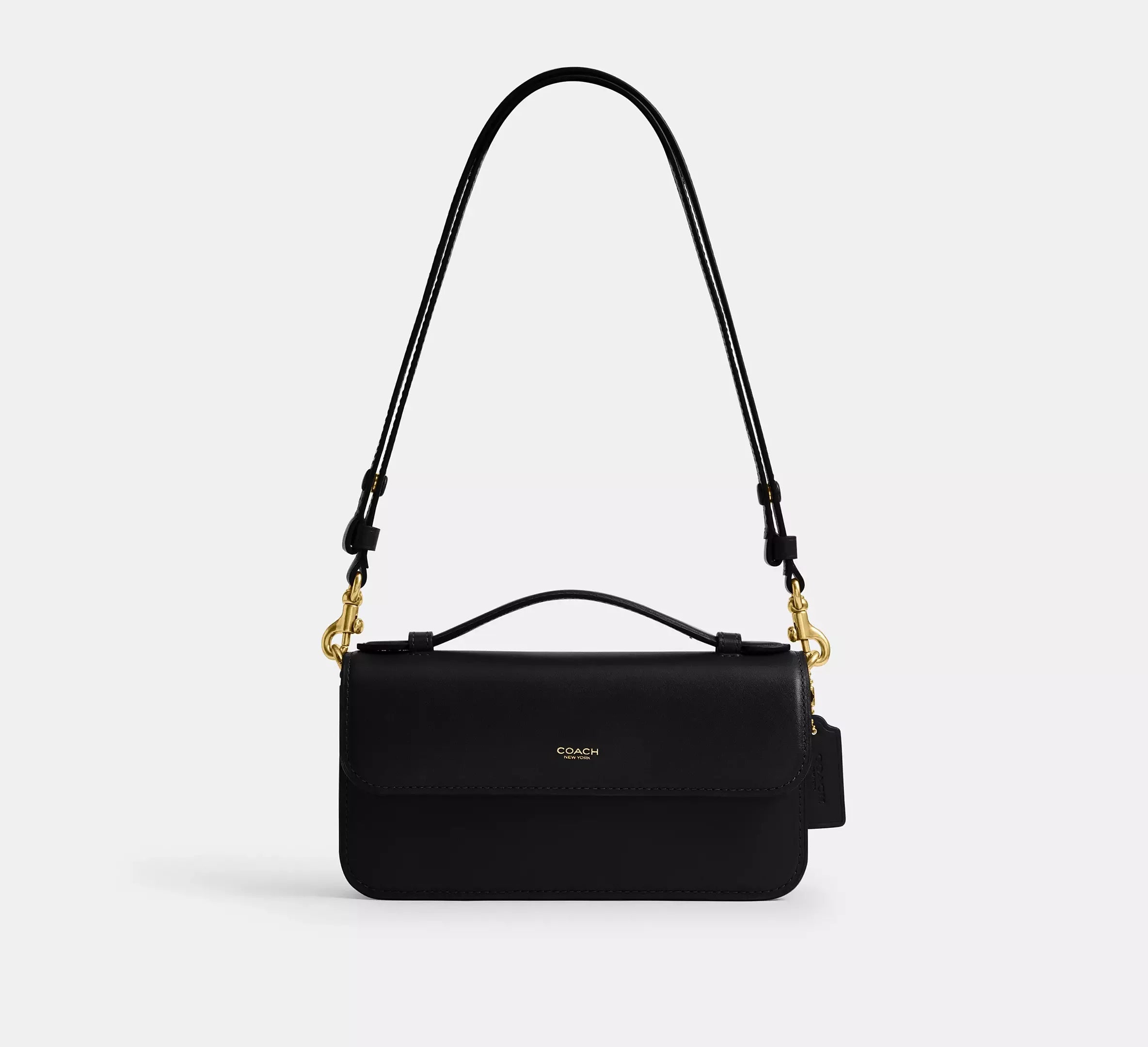 Coach Elora Top Handle Crossbody Bag SEZON - Brass/Black - My Suti